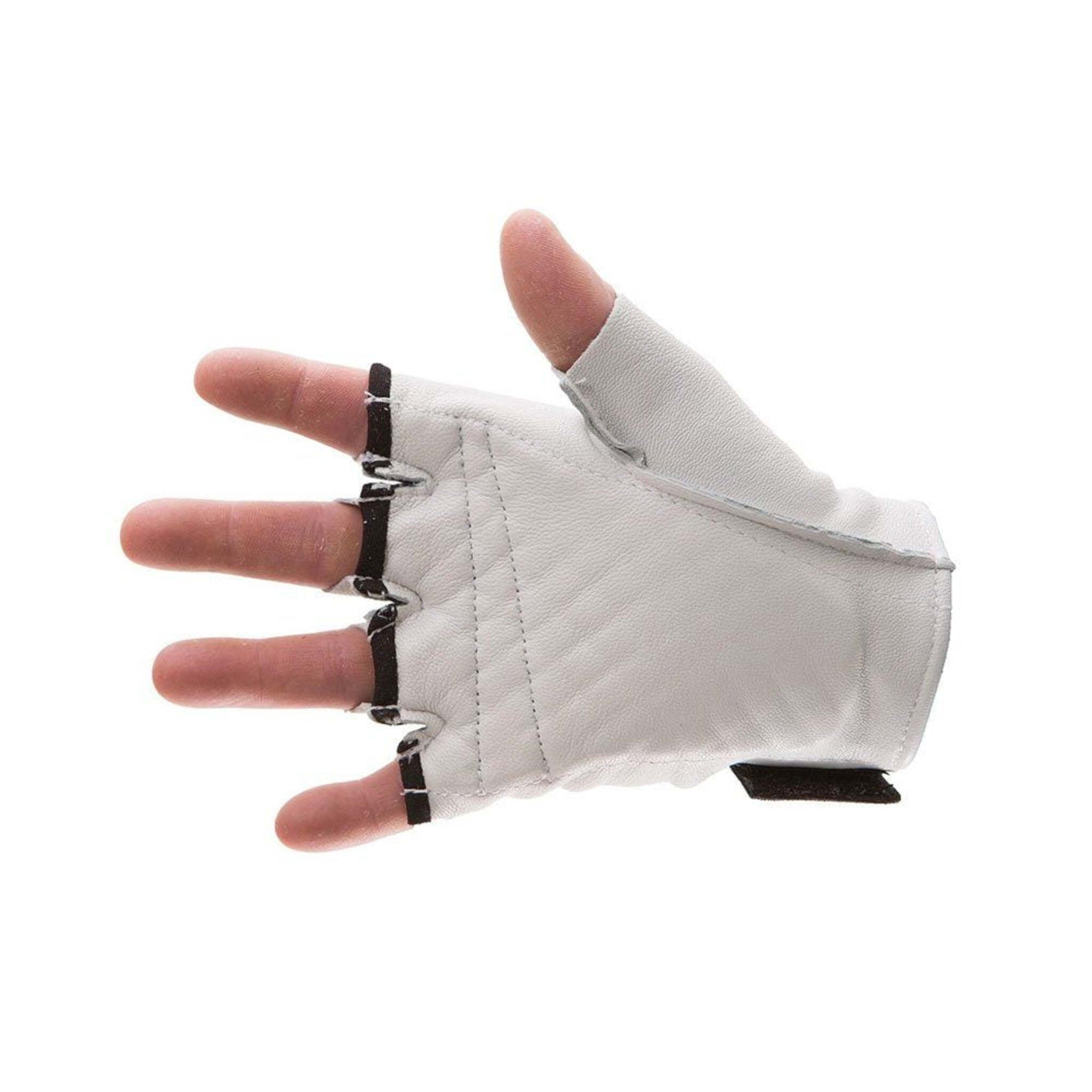 Impacto 460-30 Anti-Impact Pearl Leather Series Half Finger Construction Glove with VEP Impact Protection Ergonomics - Cleanflow