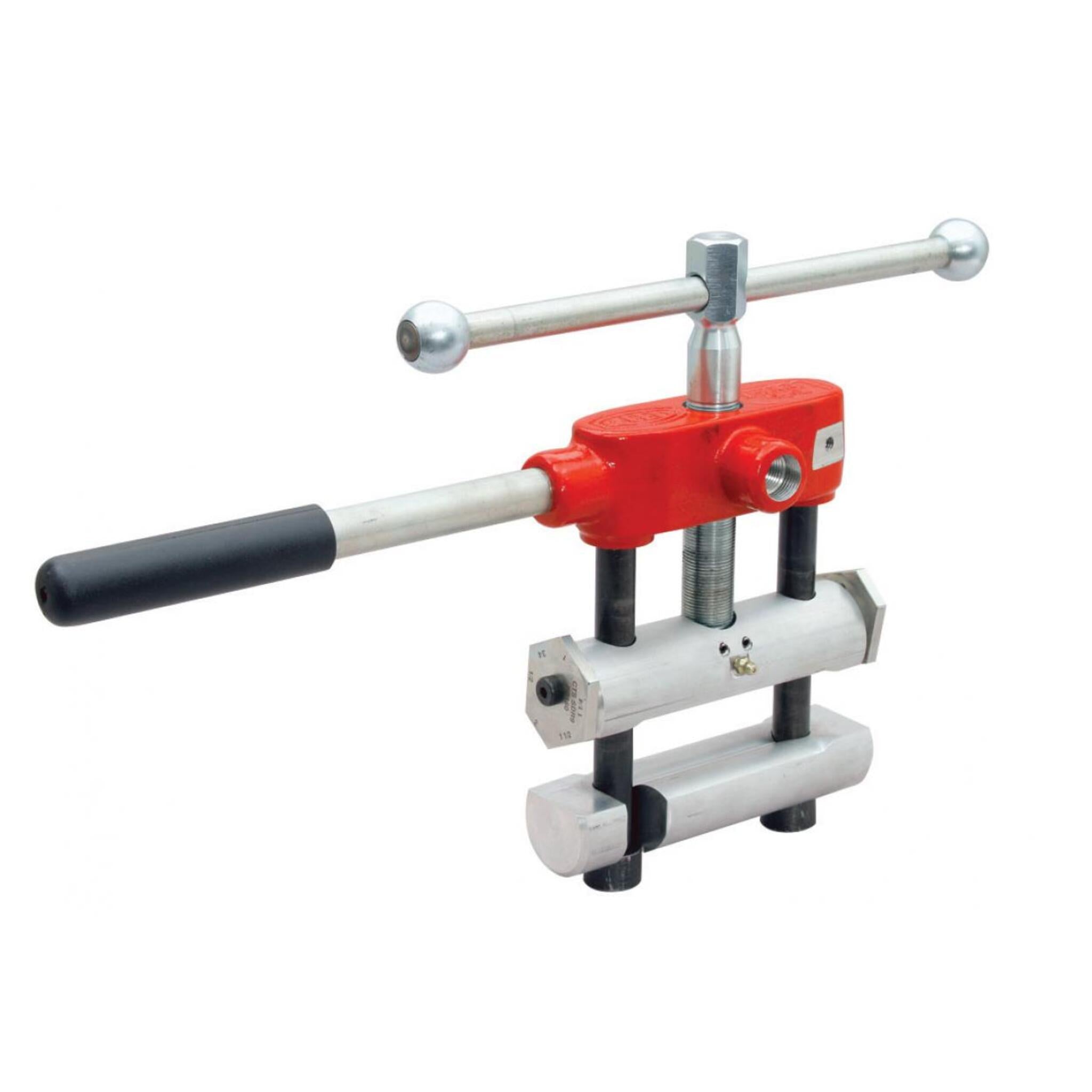 Reed PES2 Manual PE Squeeze-Off Tool for 1/2" to 2" PE Pipes – Heavy Duty, Precise Pipe Control with Rotating Stops and Fine Thread Mechanism