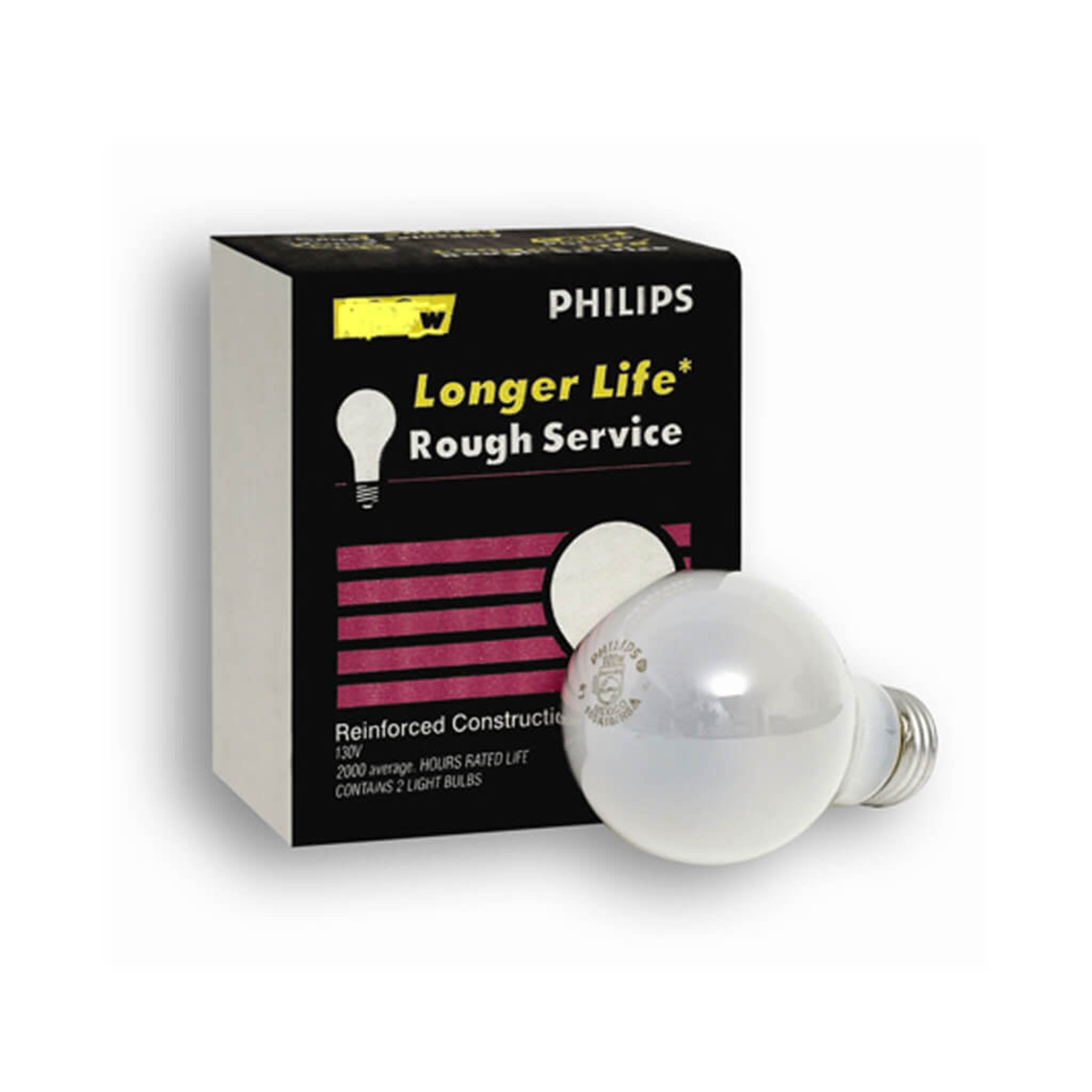 Rough Service Bulbs - 100W - Pack of 2