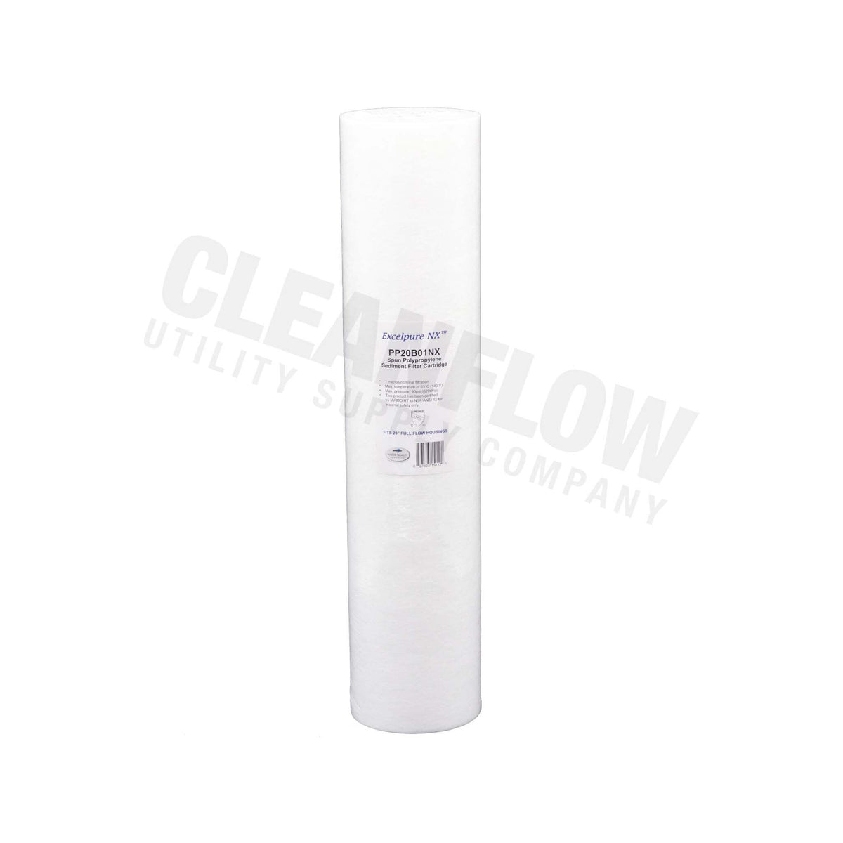 Excelpure 4.5" OD Big Blue Melt Blown Polypropylene Water Filter Cartridges, High Capacity, Sediment Removal, NSF Certified, Sizes 10" & 20" - Items