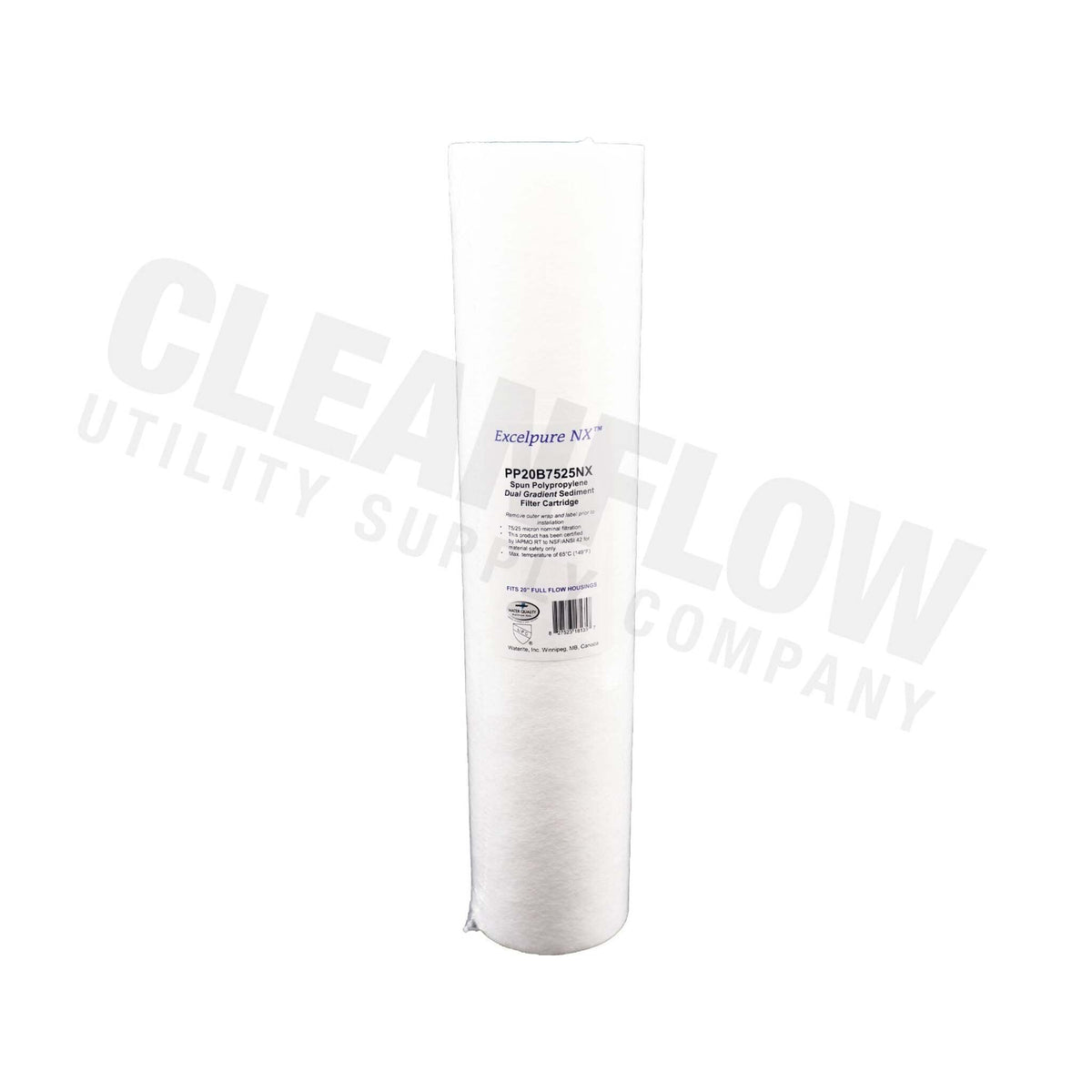 Excelpure 4.5" OD Big Blue Melt Blown Polypropylene Dual Gradient Water Filter Cartridges, High Capacity, Bacteria Resistant, NSF Cert, Sizes 10" & 20 - Items