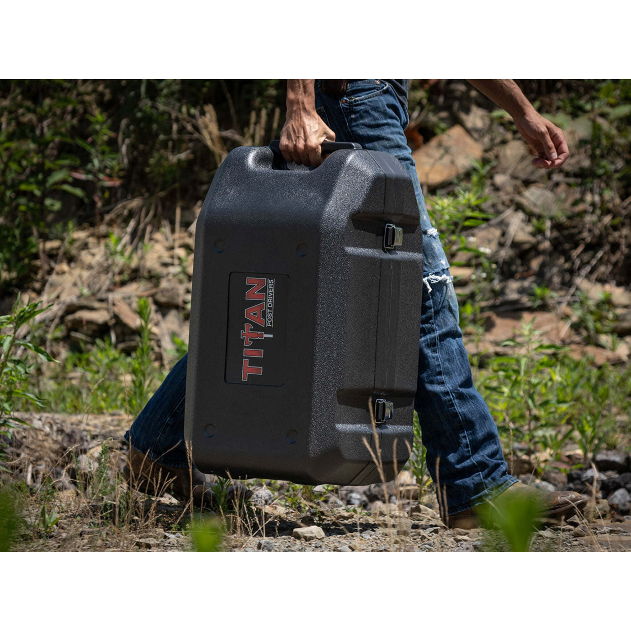 Titan PGD3200X X-Series Contractor Grade Post Driver with Honda GX35 Engine | Portable, Powerful, Versatile - 1,850 BPM, 3 1/8” Capacity