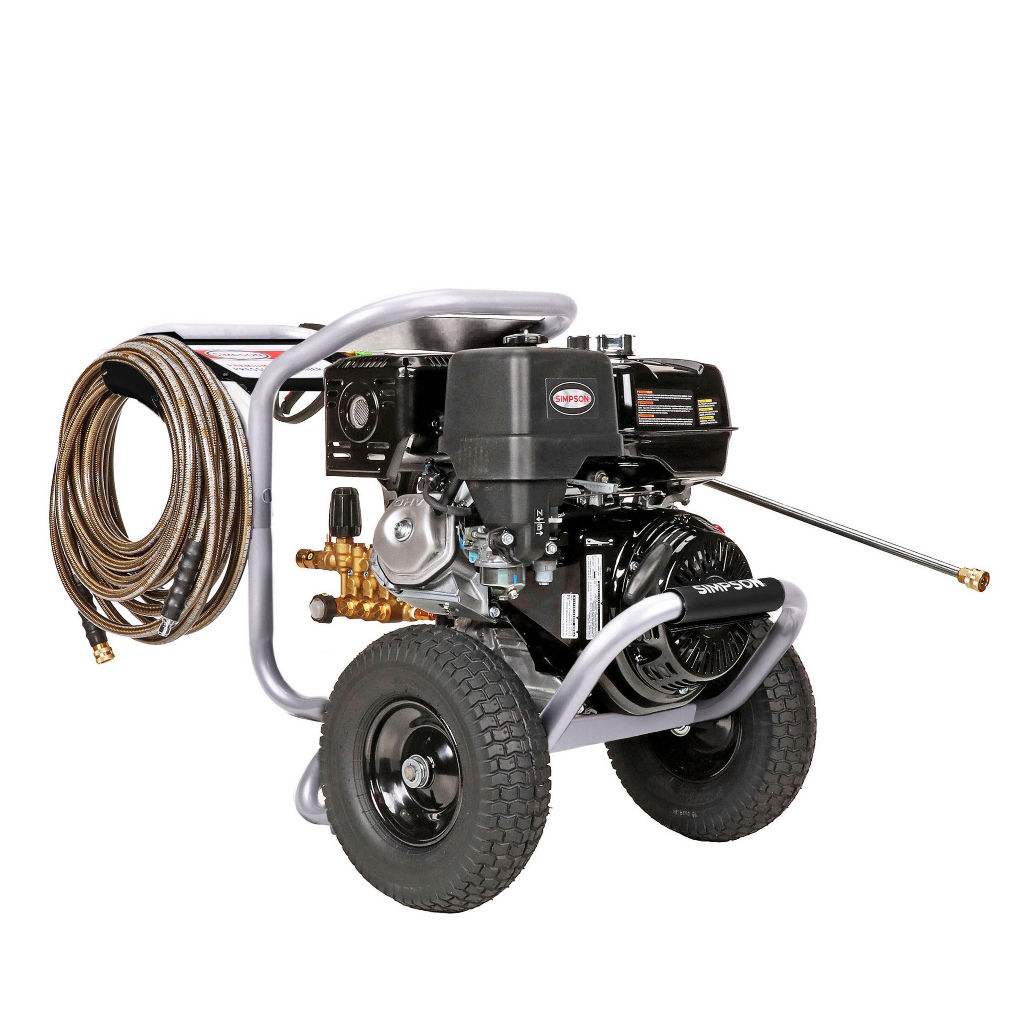 Simpson PS4240 PowerShot Cold Water Honda GX390 Gas Engine Pressure Washer - 4200 PSI, 4.0 GPM, Industrial Triplex Pump, 50-ft Hose, Quick-Connect Tip