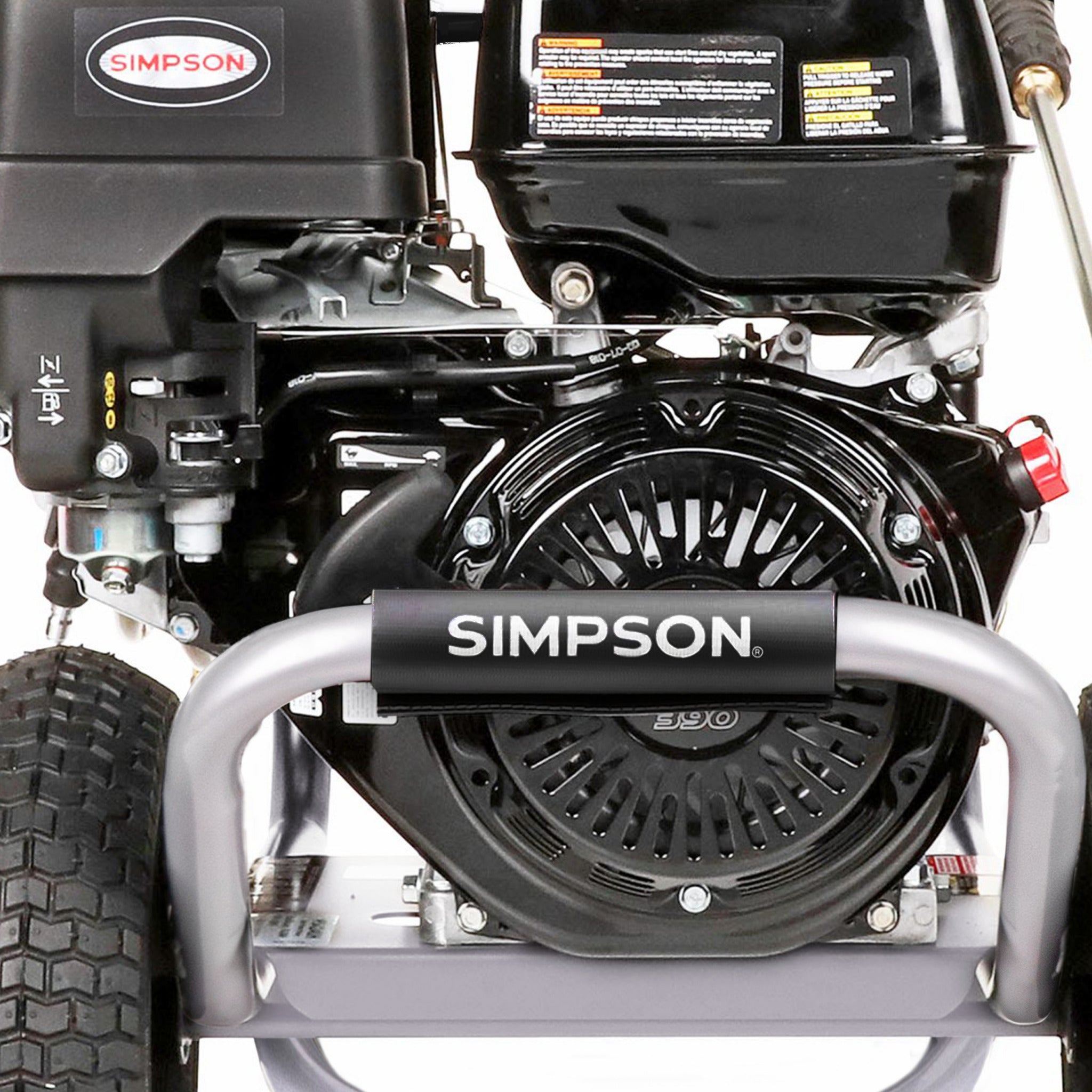 Simpson PS4240 PowerShot Cold Water Honda GX390 Gas Engine Pressure Washer - 4200 PSI, 4.0 GPM, Industrial Triplex Pump, 50-ft Hose, Quick-Connect Tip