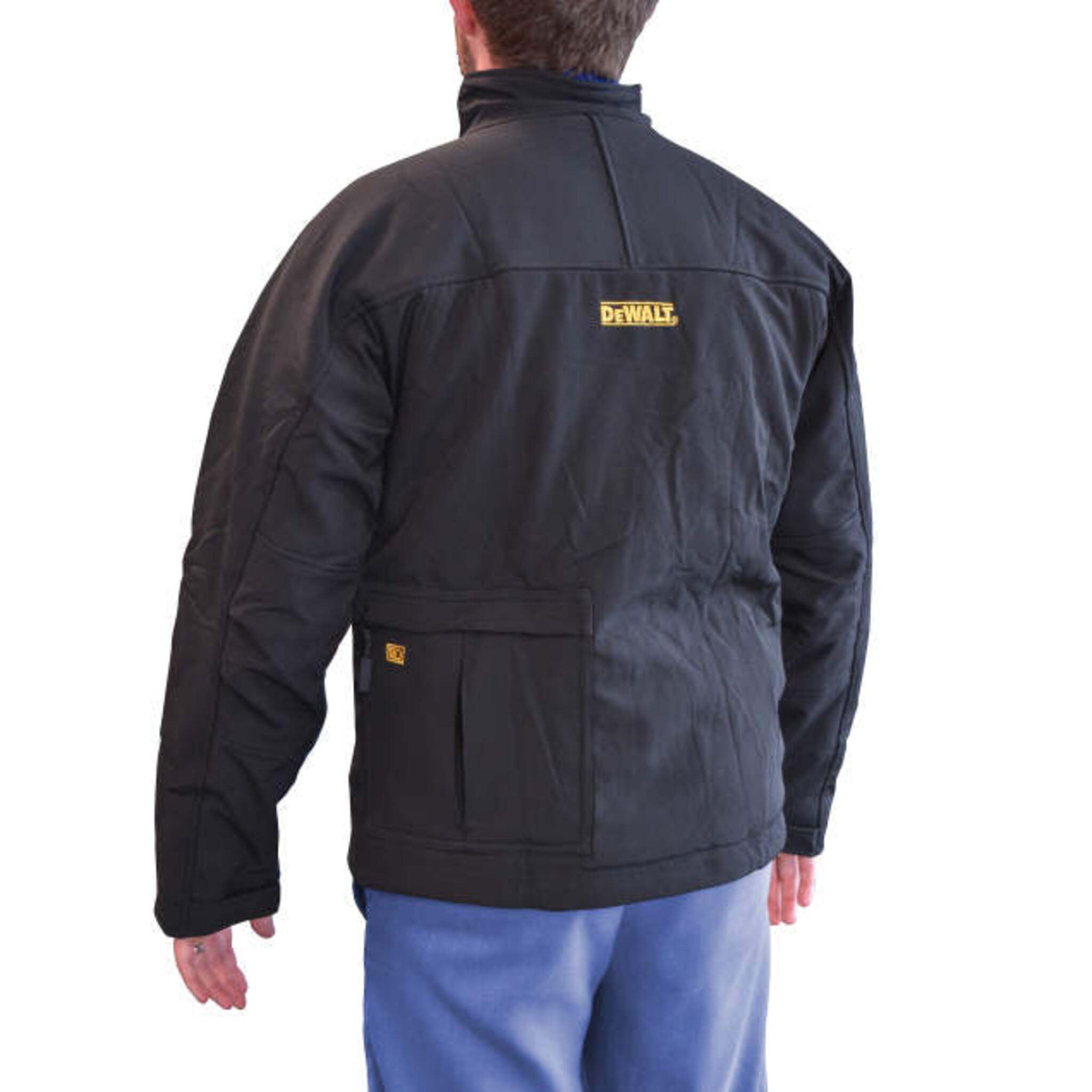 DEWALT® Men's Heated Fleece Lined Soft Shell Jacket with Battery – 5 Heating Zones, Water & Wind Resistant, Adjustable Fit, 5 Pockets | Sizes S-3XL