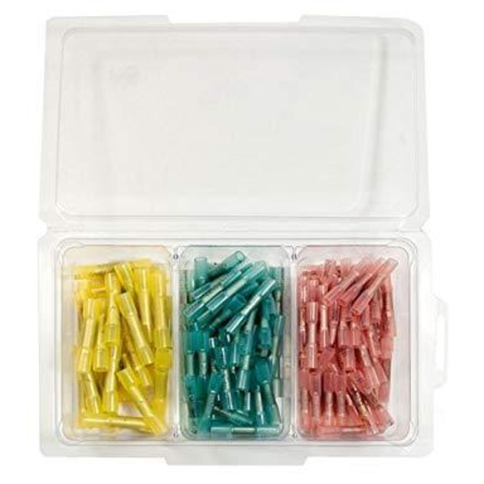 Quick Cable Solder Heat Shrink Butt Connector Kit - 125 Piece Maintenance Supplies - Cleanflow