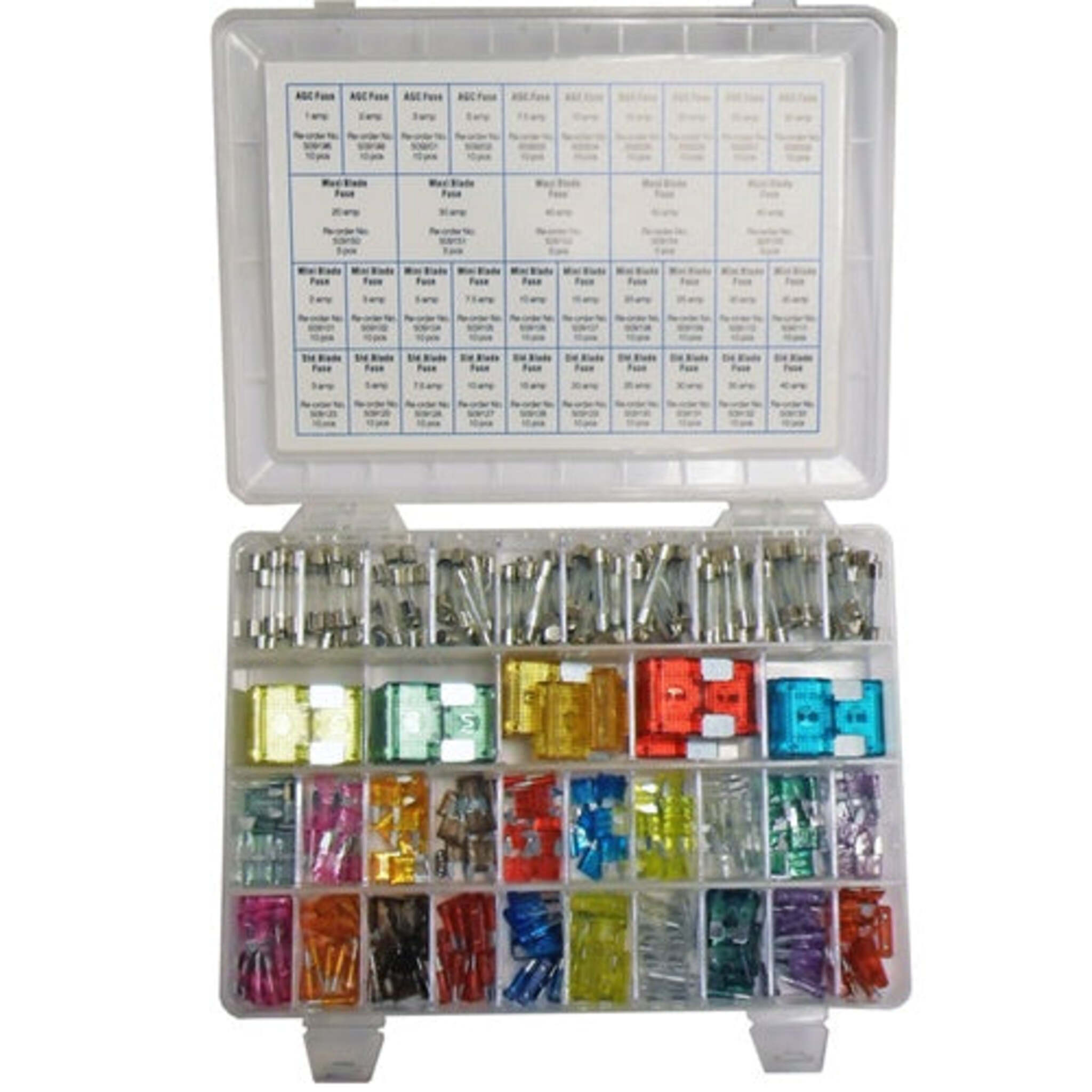 Quick Cable Mini, Standard, Maxi, AGC Master Fuse Kit - 325 Piece Automotive Tools - Cleanflow