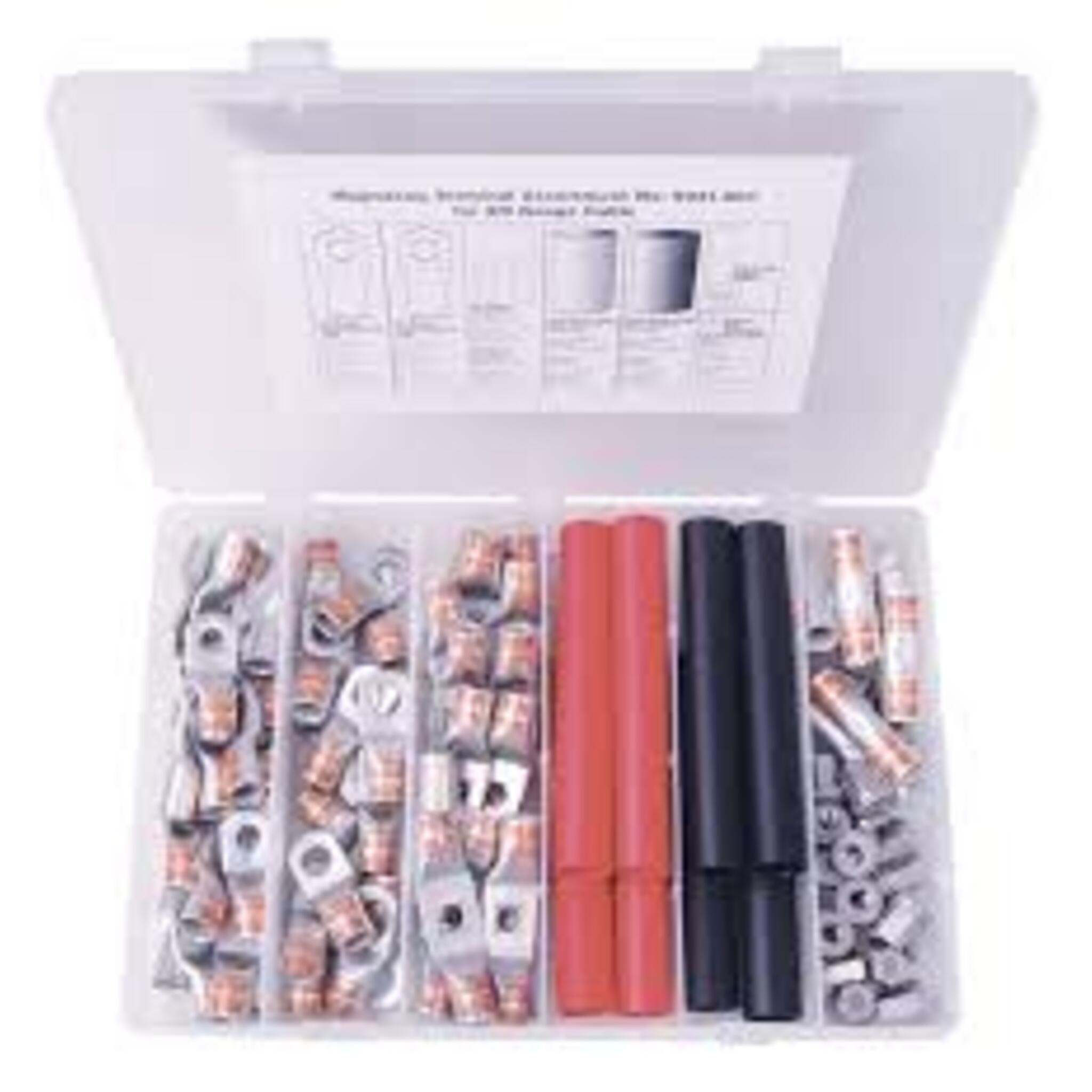 Quick Cable MagnaLug Heavy Wall Copper Tube Lug Kit - 4 and 1 Gauge - 104 Piece Automotive Tools - Cleanflow