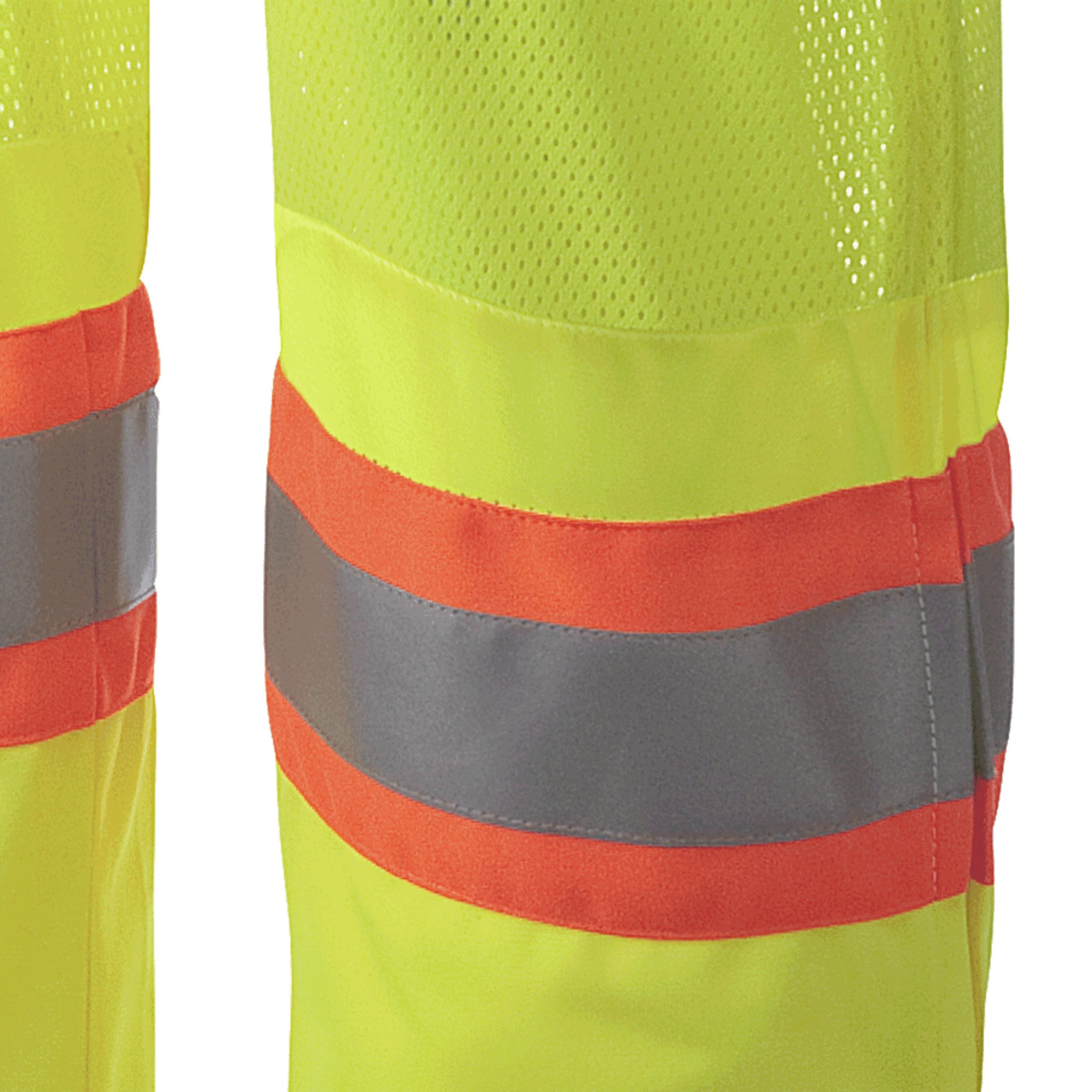 Pioneer Poly Knit Traffic Safety Overall with Breathable Mesh Leg Panels | Yellow | M-4XL Hi Vis Work Wear - Cleanflow