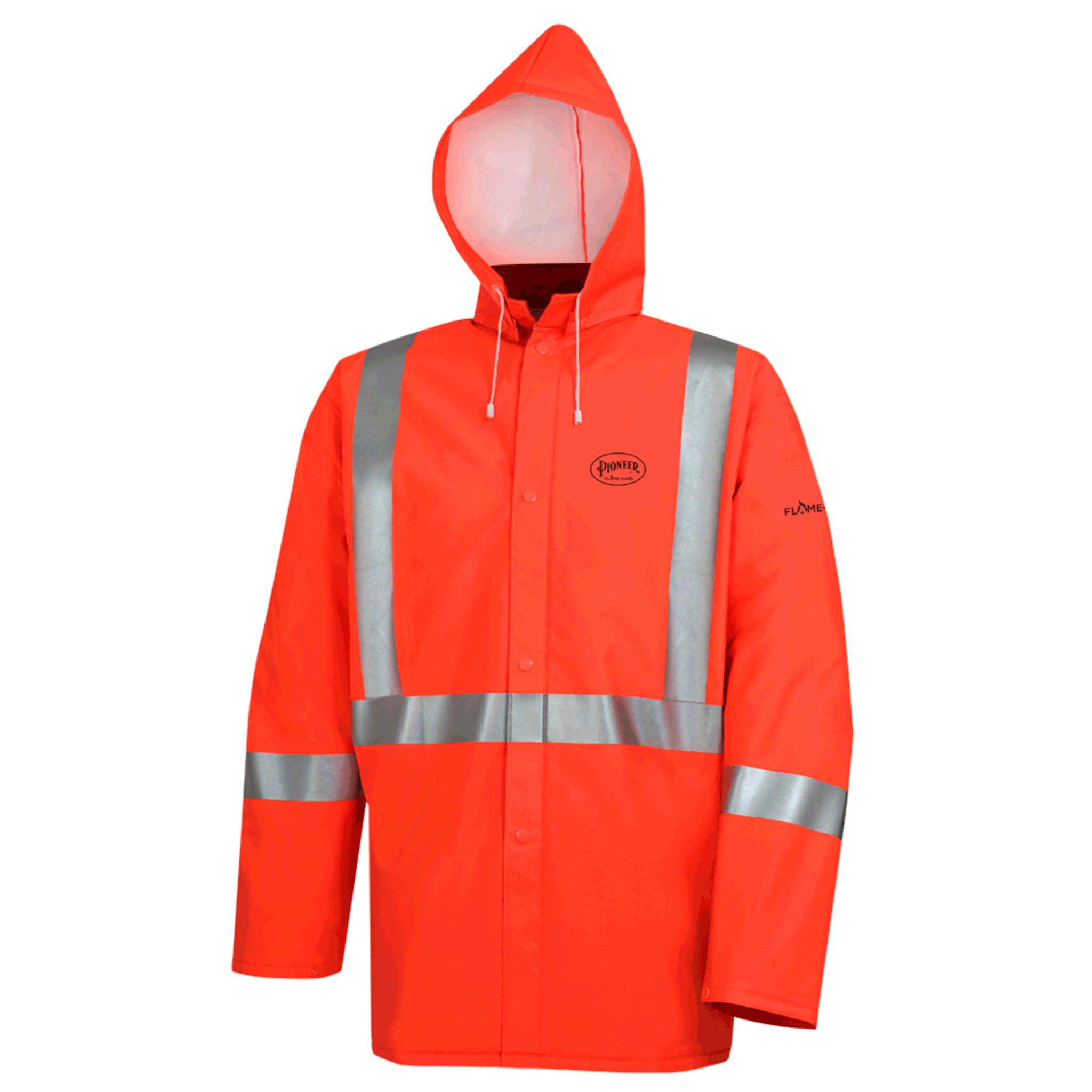 Pioneer 576J FR Poly/PVC Hi Vis Rain Suit | Orange | S-4XL Hi Vis Work Wear - Cleanflow