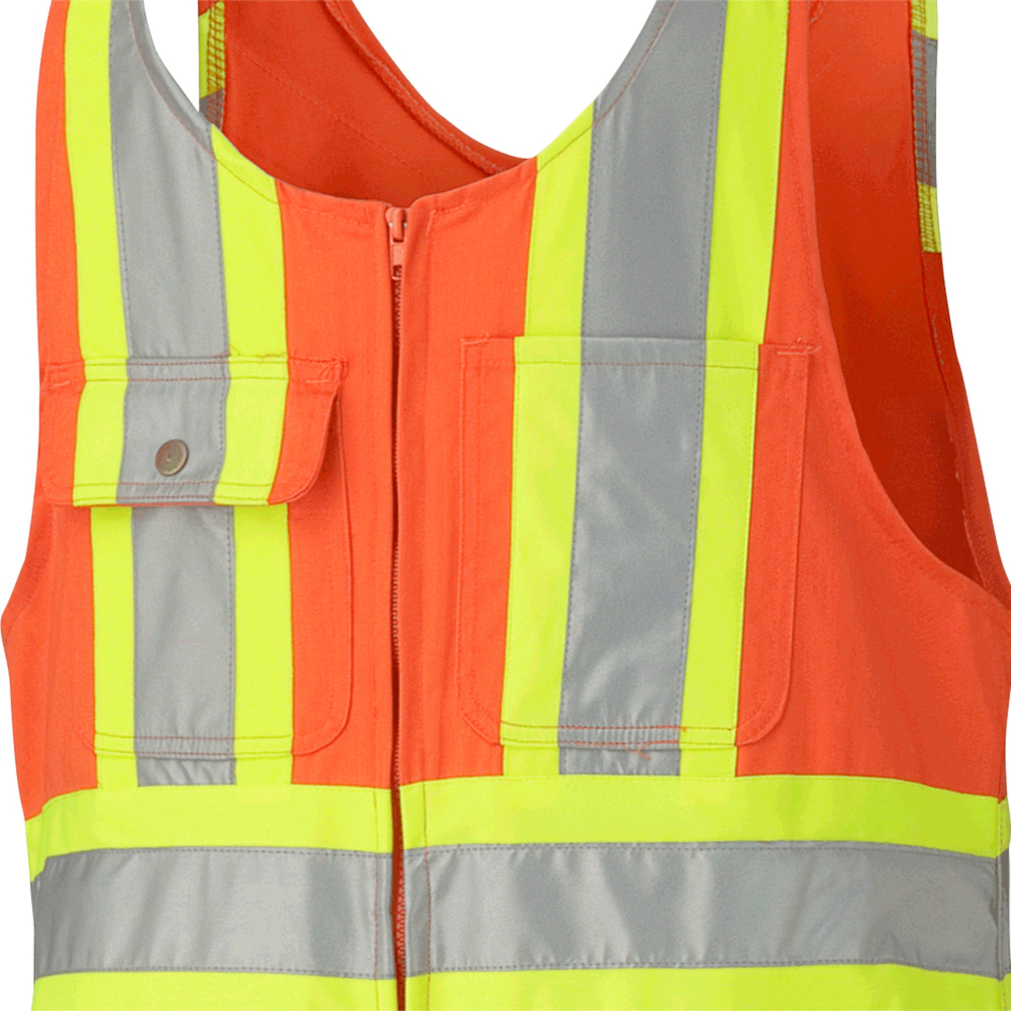 Pioneer Hi Vis Poly/Cotton Safety Overalls w/ Leg Zipper | Orange | Sizes 36 - 60 Hi Vis Work Wear - Cleanflow