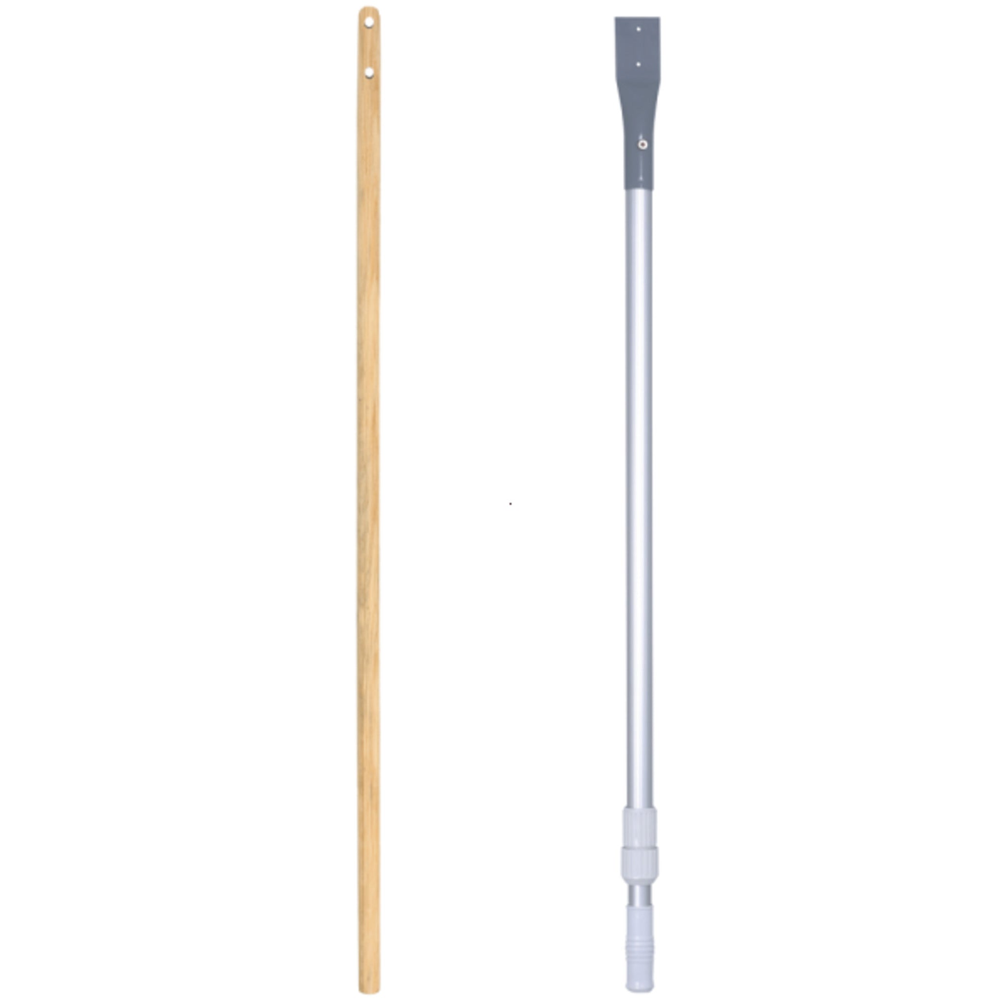 Pioneer Slow/Stop Paddle Extension Poles - Universal Fit, Durable Wood or Telescopic Aluminum Options, Enhance Traffic Control Visibility, Lightweight