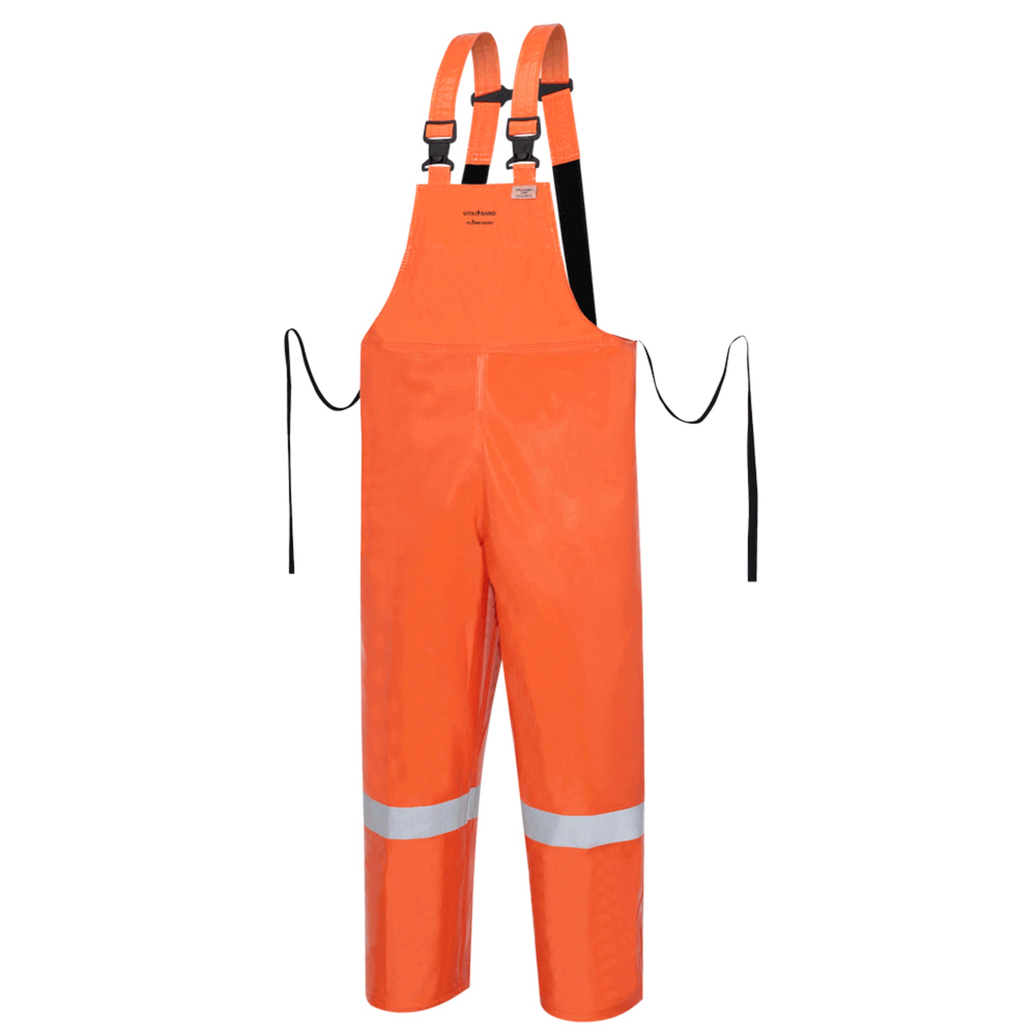 Ranpro Utili-Gard® FR/ARC Rated Bib Pants - PVC Coated Nomex®/Kevlar® | Orange | Sizes XS - 4XL Flame Resistant Work Wear - Cleanflow