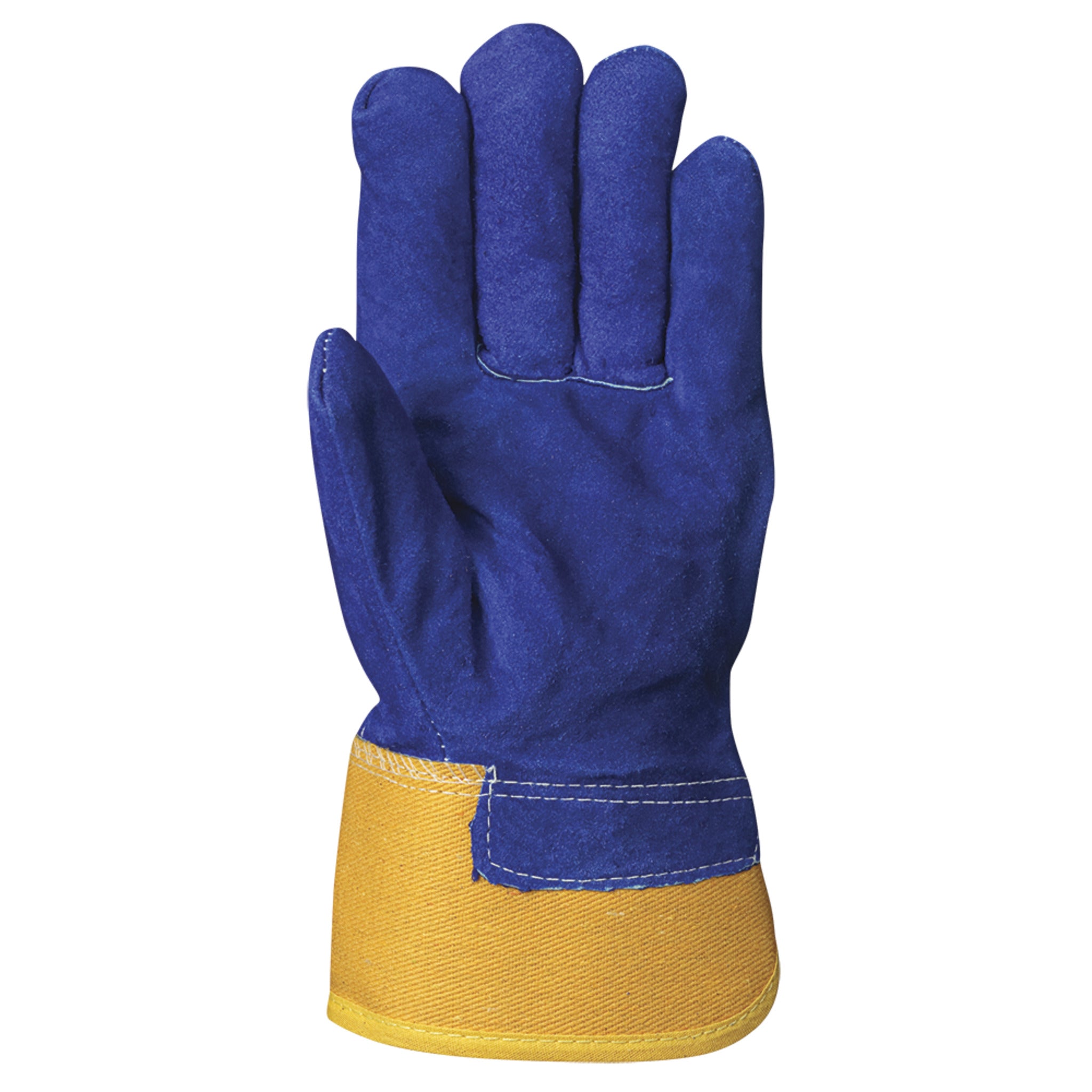 Pioneer 655 Insulated Boa Fleece Fitter's Cowsplit Gloves | Blue/Yellow | Pack of 12 Pairs Work Gloves and Hats - Cleanflow