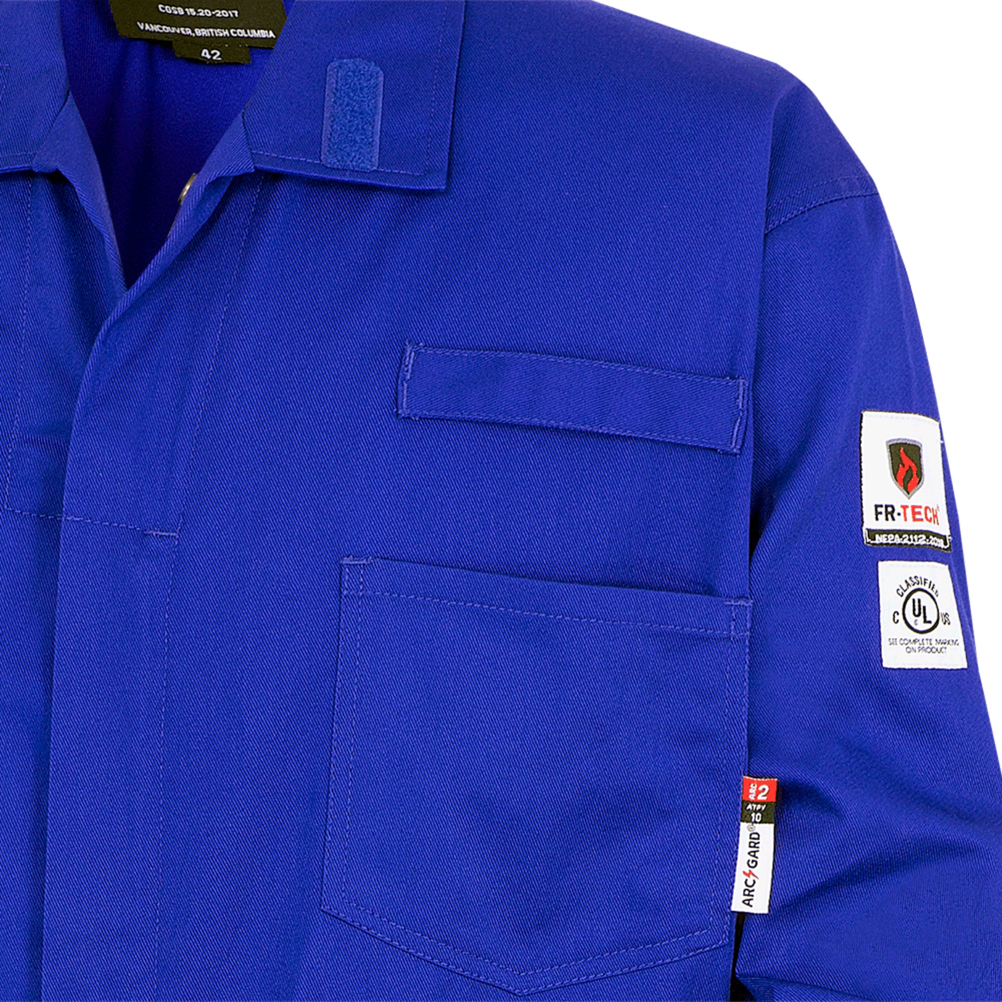 Pioneer FR-TECH® 88/12 7oz Coverall | Royal Blue | Sizes 36 - 60 Flame Resistant Work Wear - Cleanflow