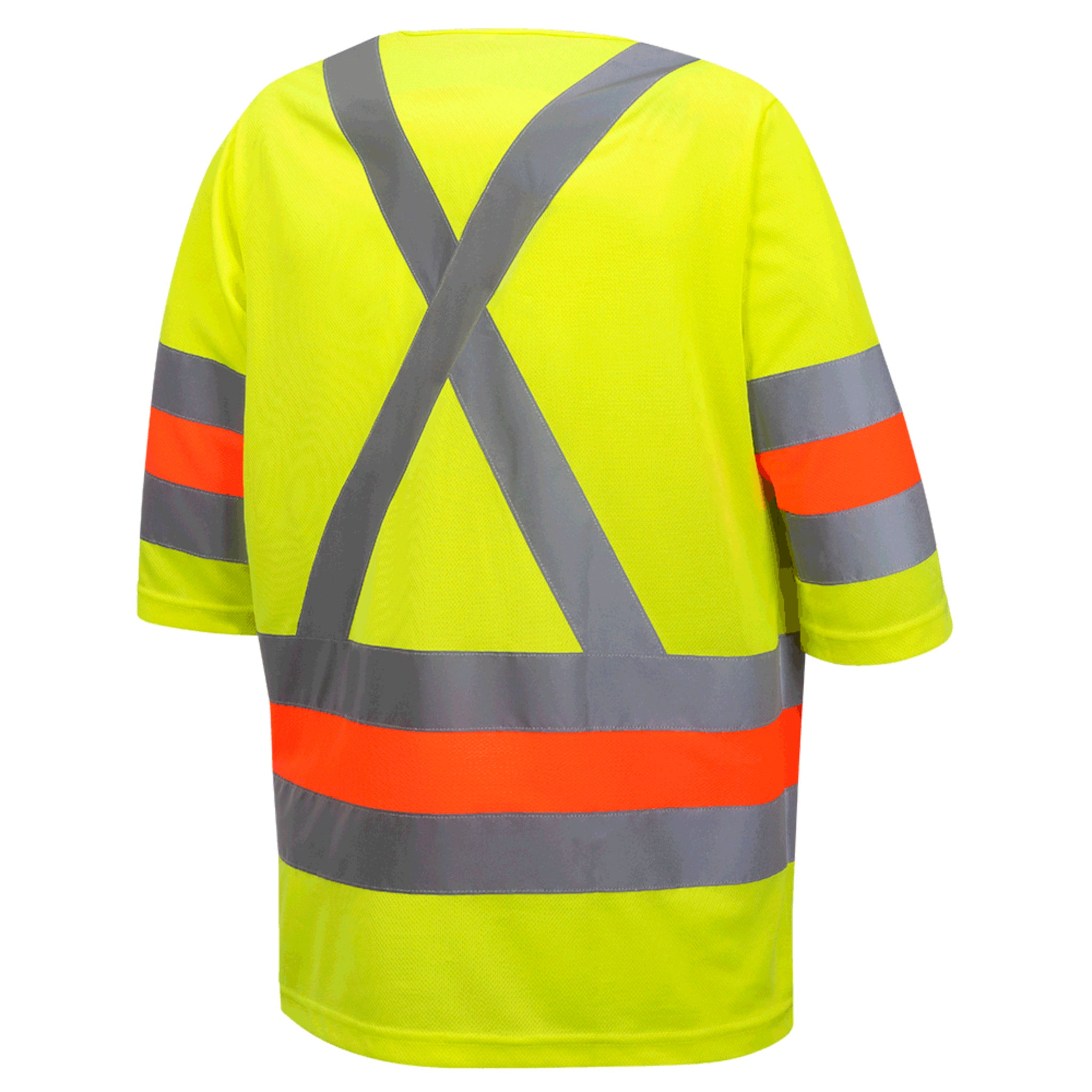 Pioneer Hi Viz Short Sleeved Quebec Traffic Shirt | Yellow | Sizes XS - 4XL Hi Vis Work Wear - Cleanflow