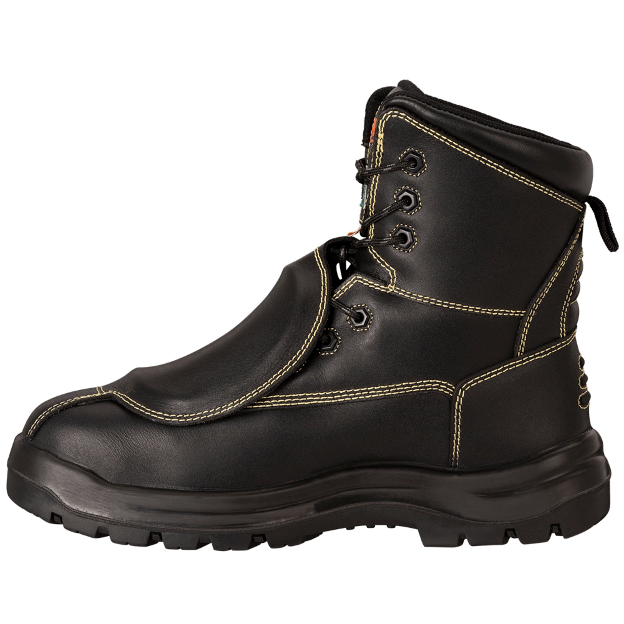 Pioneer Men's 8" Safety Work Boots - CSA Certified, Leather, Metatarsal Protection, Metal-Free Composite Toe & Plate, PU/Rubber Outsole | Sizes 7-14