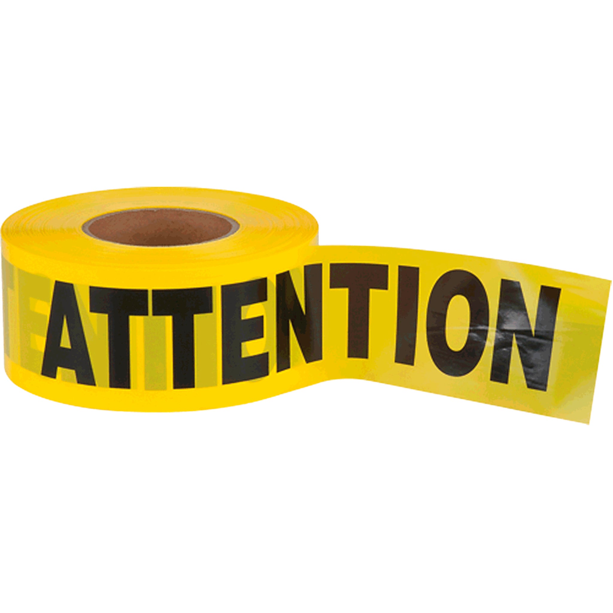 Pioneer Barricade Warning Tape "Attention" Yellow 1000ft - High Vis, Durable, Weather Resistant, Easy Deploy, Ideal for Hazardous or Restricted Areas