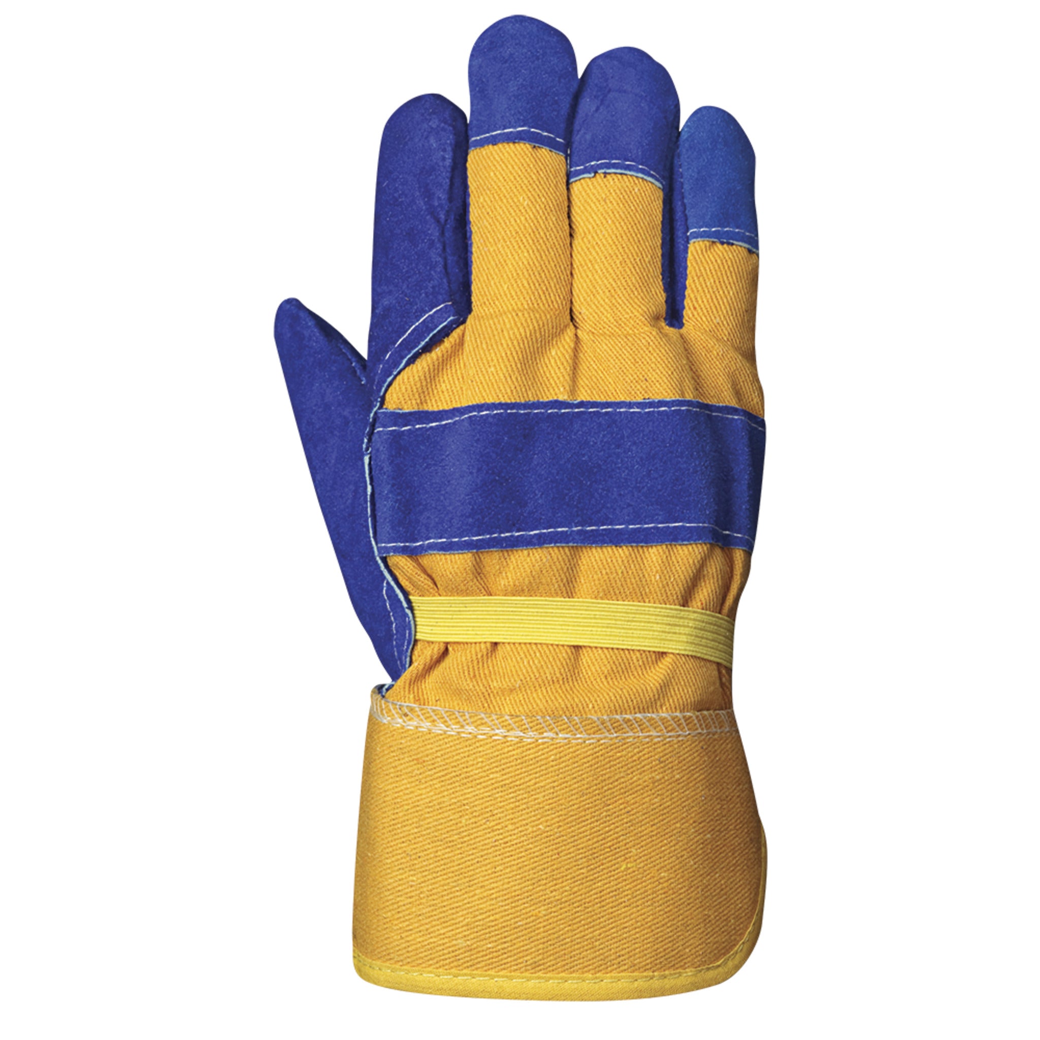 Pioneer 655 Insulated Boa Fleece Fitter's Cowsplit Gloves | Blue/Yellow | Pack of 12 Pairs Work Gloves and Hats - Cleanflow