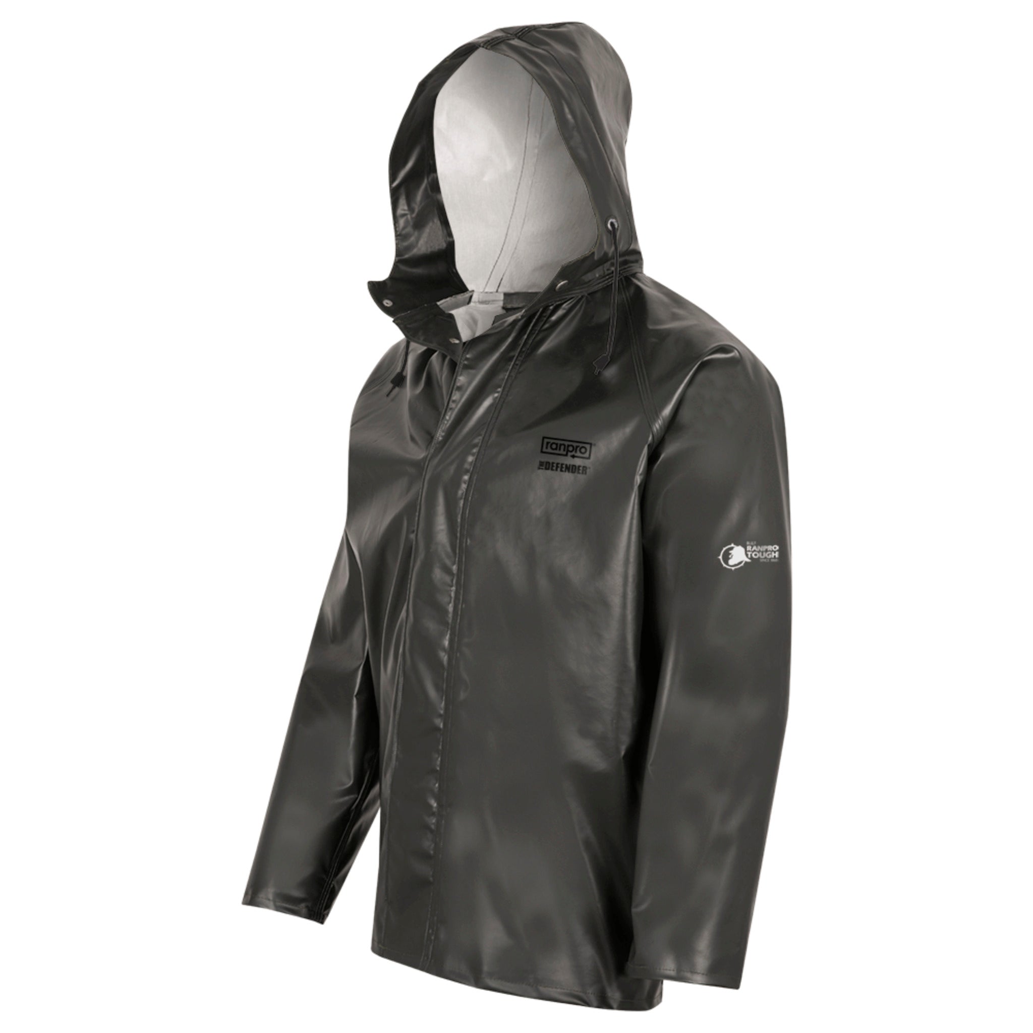 Ranpro Men's Waterproof Rain Work Jacket "The Defender" - PVC/Poly, Windproof, Heavy Duty, All-Weather Protection, Tough Workwear | Sizes S-5XL