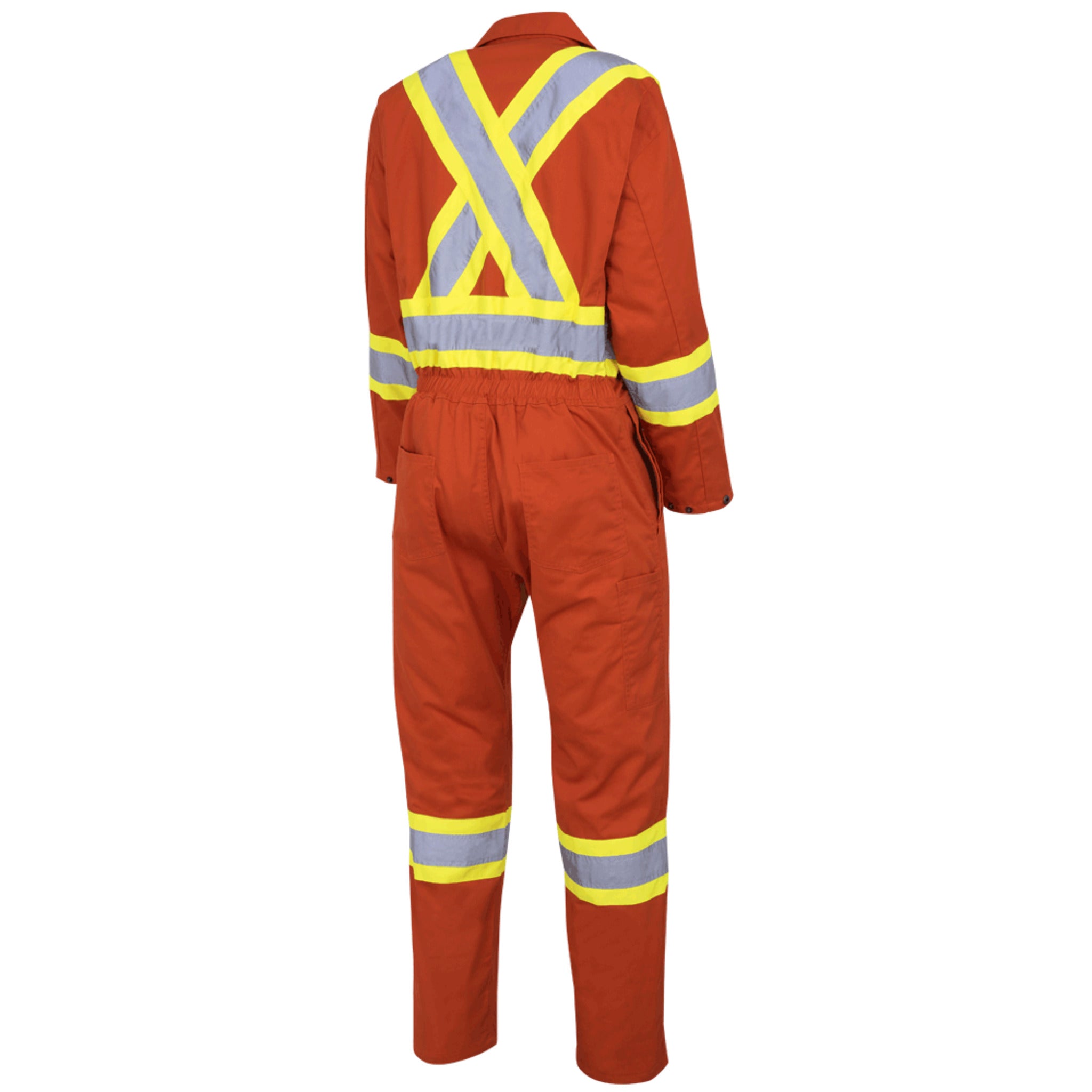 Pioneer Women's Poly/Cotton Safety Coveralls | Orange | XS-2XL Hi Vis Work Wear - Cleanflow