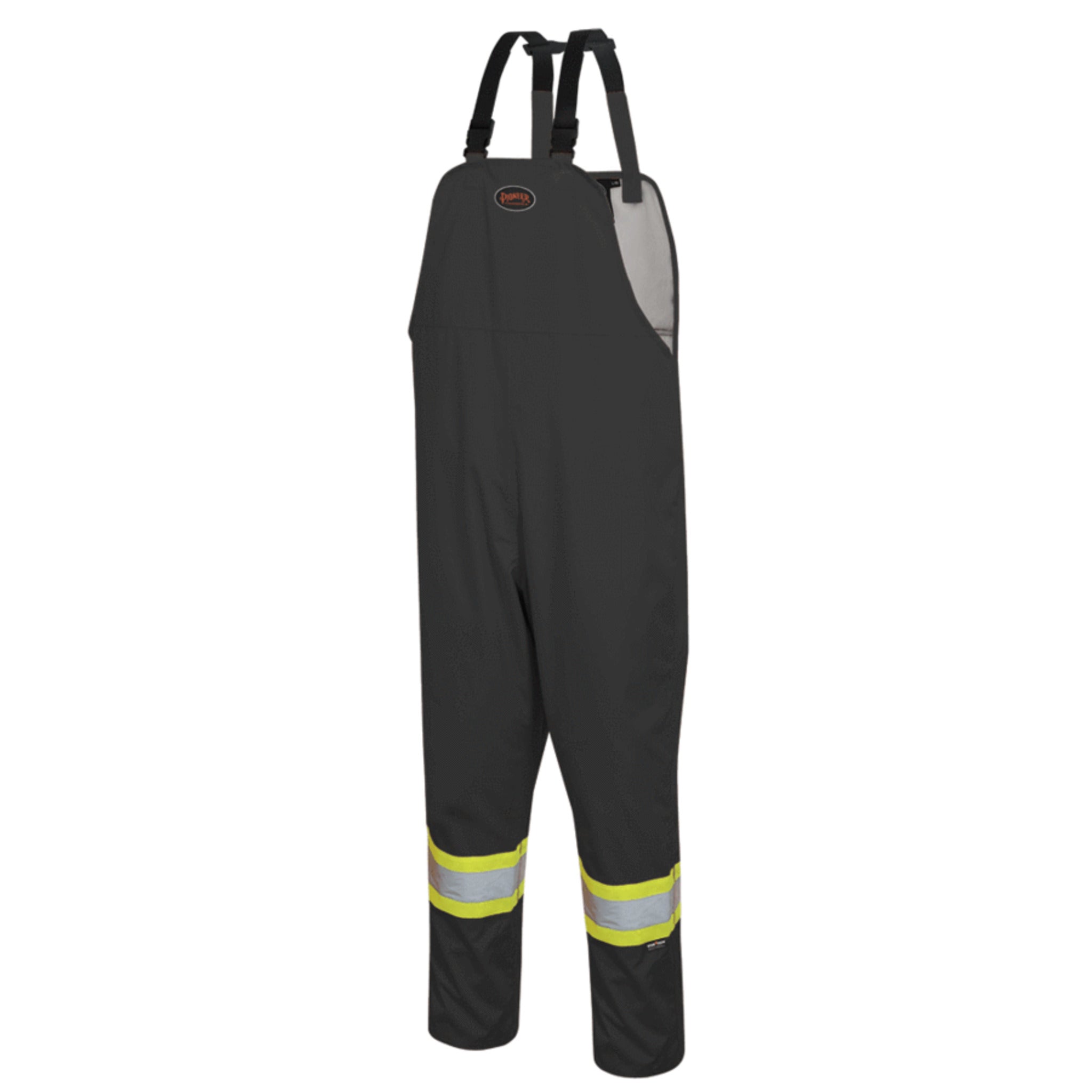 Pioneer Men's Hi-Vis Safety Bib Pants 5629 "The Rock" 300D - CSA Waterproof, Reflective, Tear-Resistant Workwear | Oxford Polyester | Limited Sizes