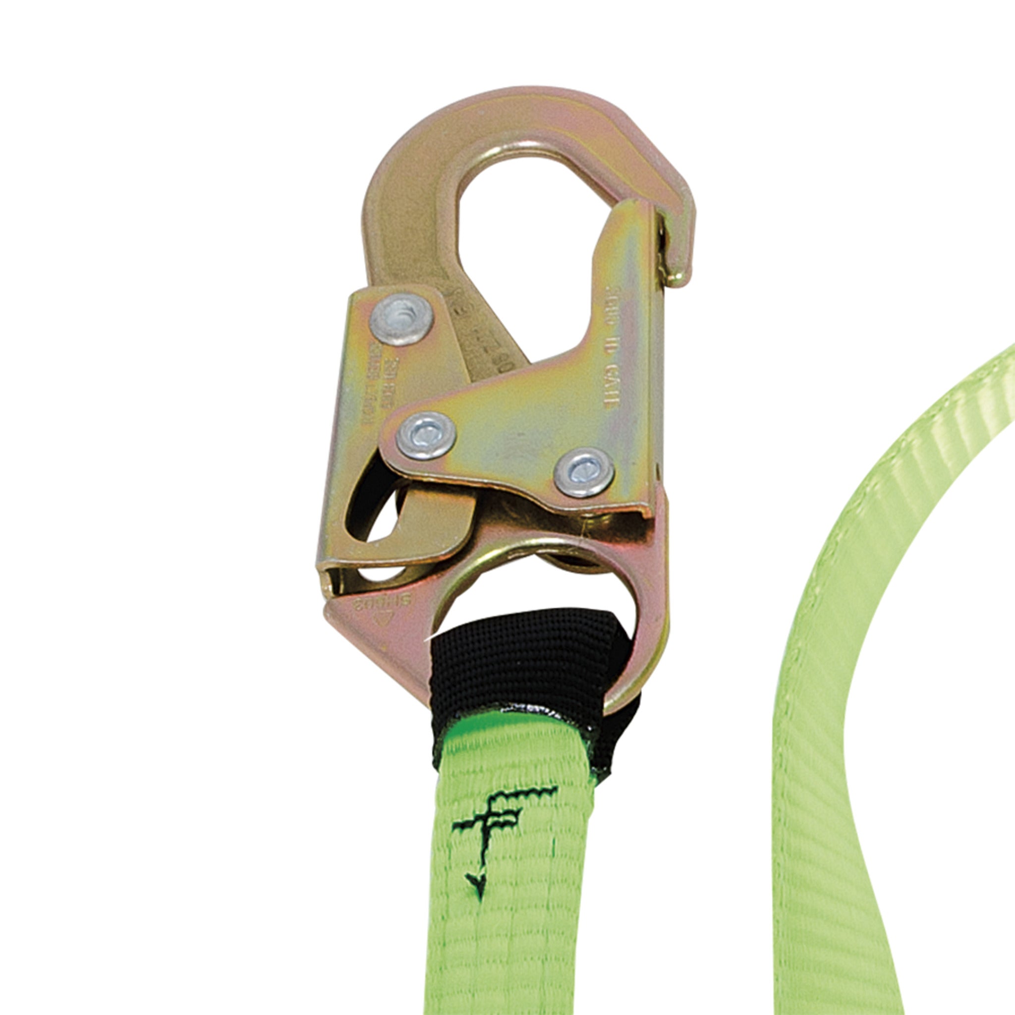 Peakworks Shock Absorbing Lanyards w/ Snap Hooks, Twin Legs, 4" Confined Space - Cleanflow