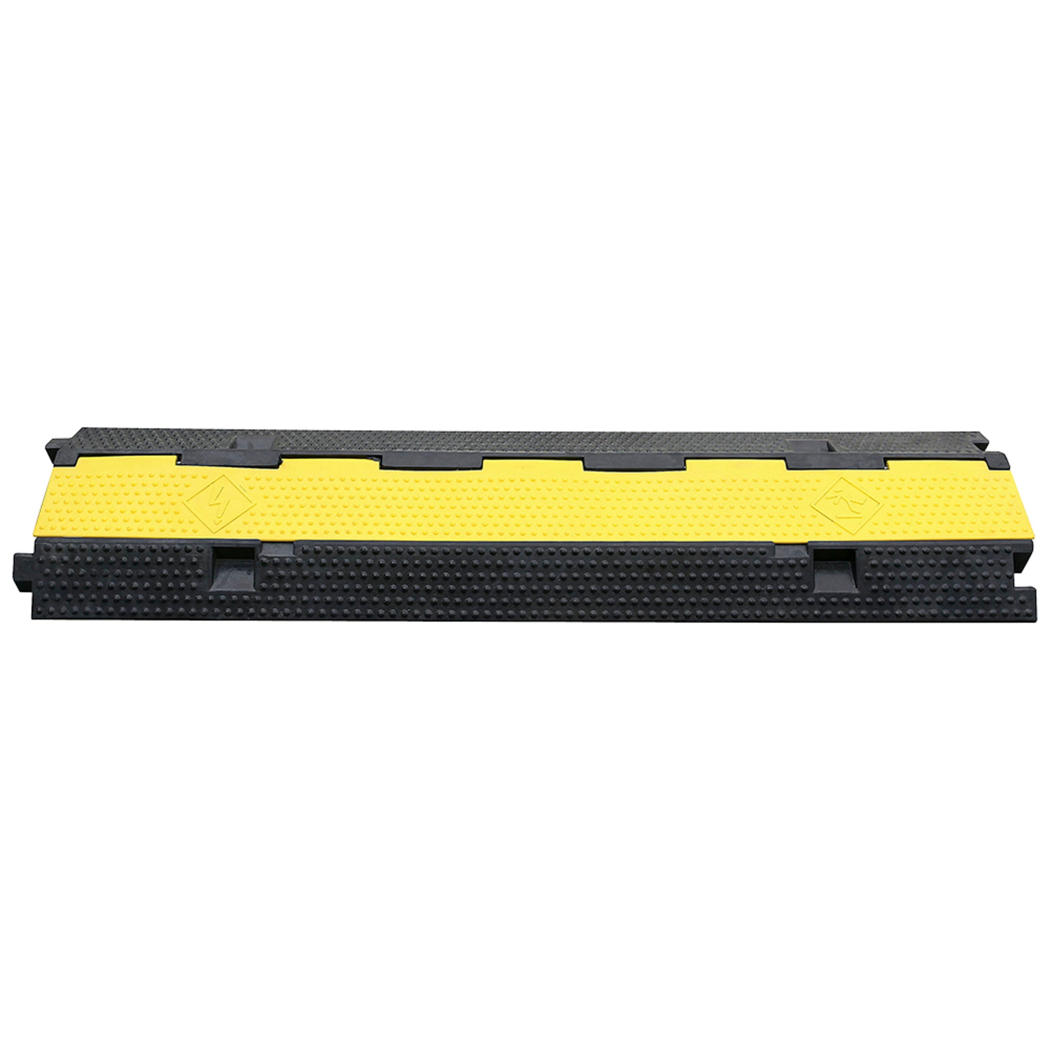 Pioneer Hi Vis Hose & Cable Protector Bridges - Commercial Grade Rubber, Pedestrian Safe, 1-2 Channels, Durable High-Vis Yellow for Workplace Safety