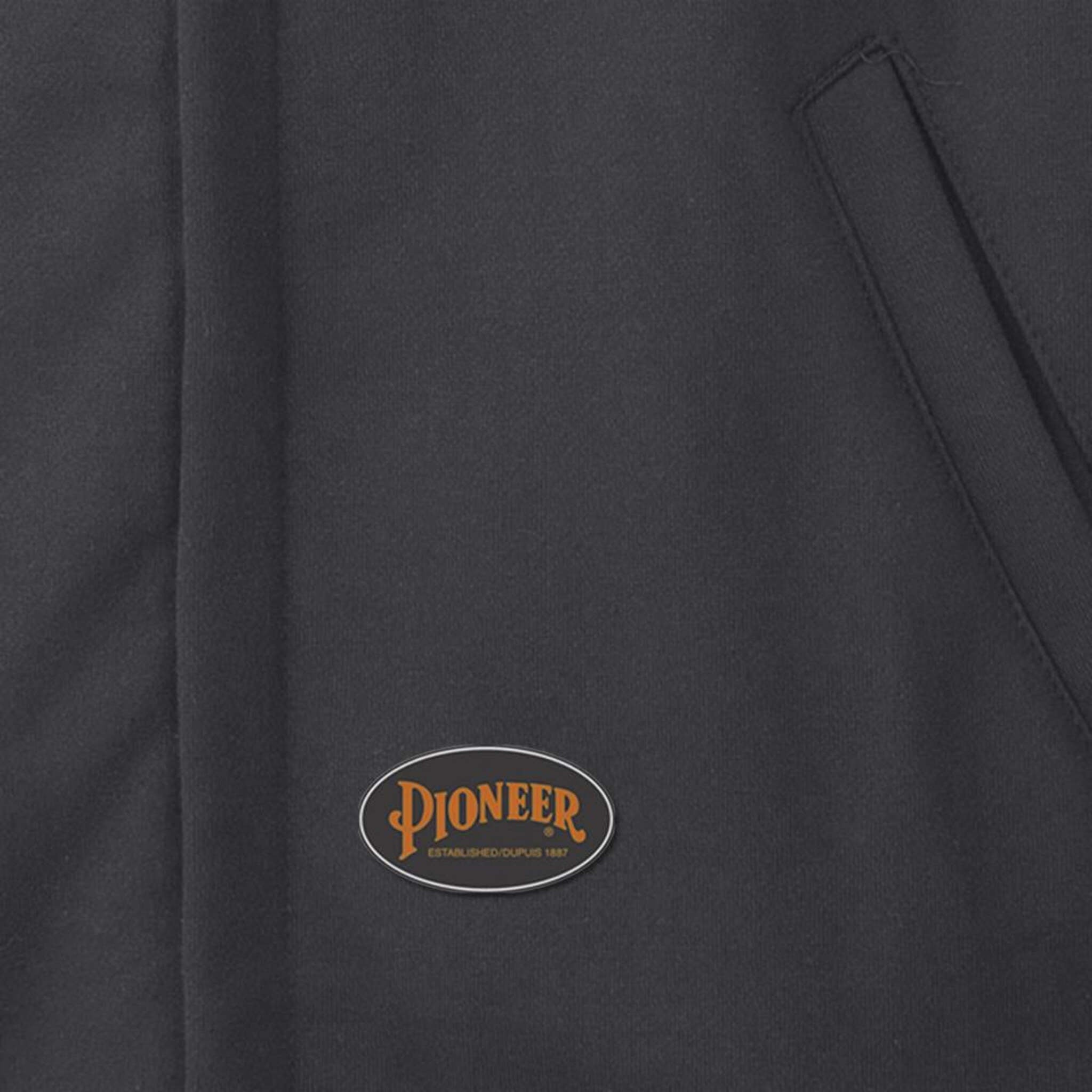 Pioneer Men's FR Zip Hoodie 337 Flame-Gard® HRC 2 | 12oz Heavyweight Cotton, Detachable Hood | Arc & Flame Resistant Workwear | Black, Sizes S-7XL