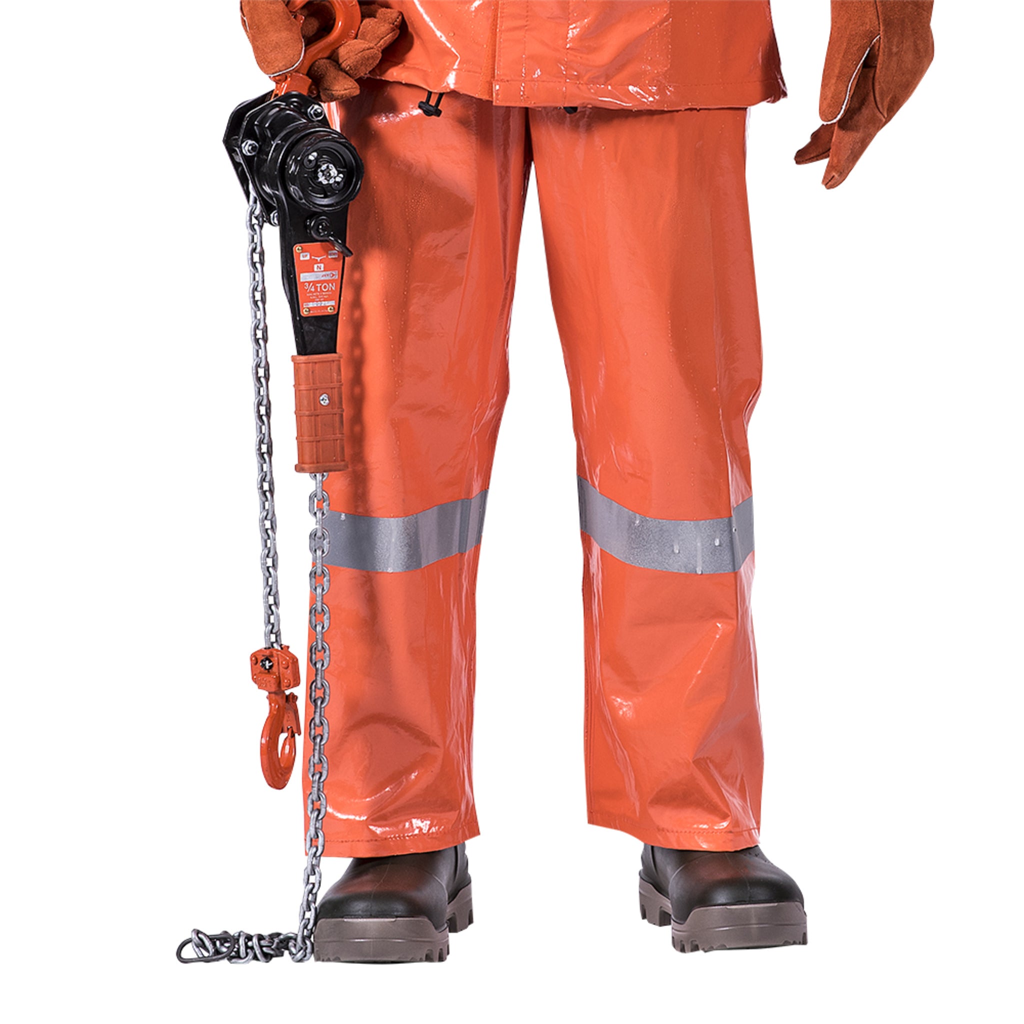 Ranpro Utili-Gard® FR/ARC Rated Bib Pants - PVC Coated Nomex®/Kevlar® | Orange | Sizes XS - 4XL Flame Resistant Work Wear - Cleanflow