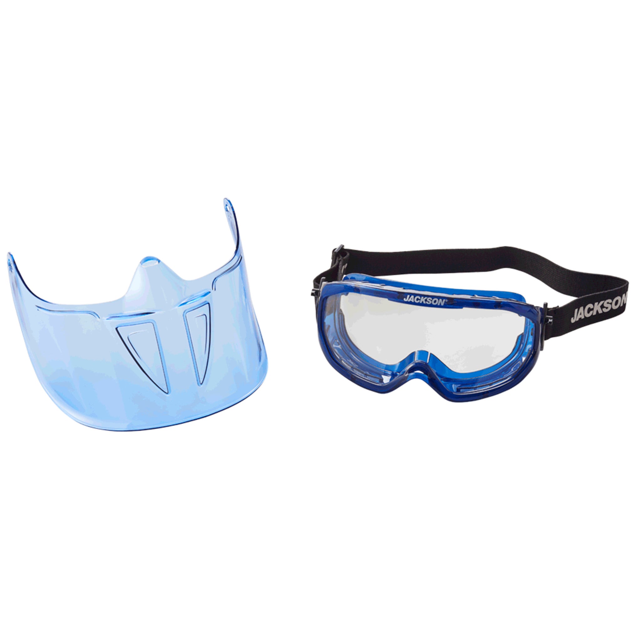 Jackson GPL550 Prem Safety Glasses w/ Blue Flip up chin guard Personal Protective Equipment - Cleanflow