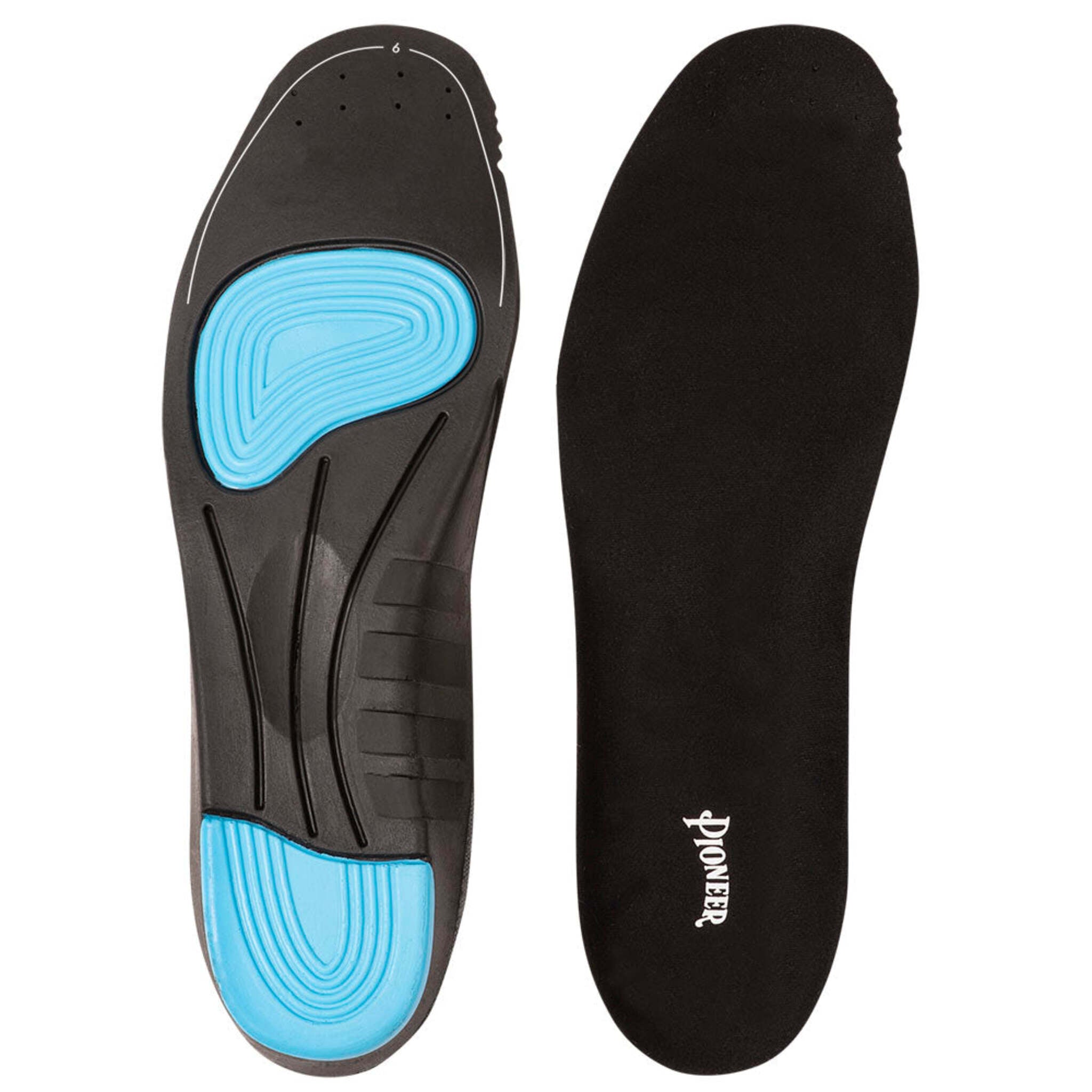 Pioneer Orthopedic Insoles w/ Gel Pads | PU Memory Foam for Shock Absorption & Comfort | Breathable, Anti-Slip Design | Customizable Fit | Sizes 6-14