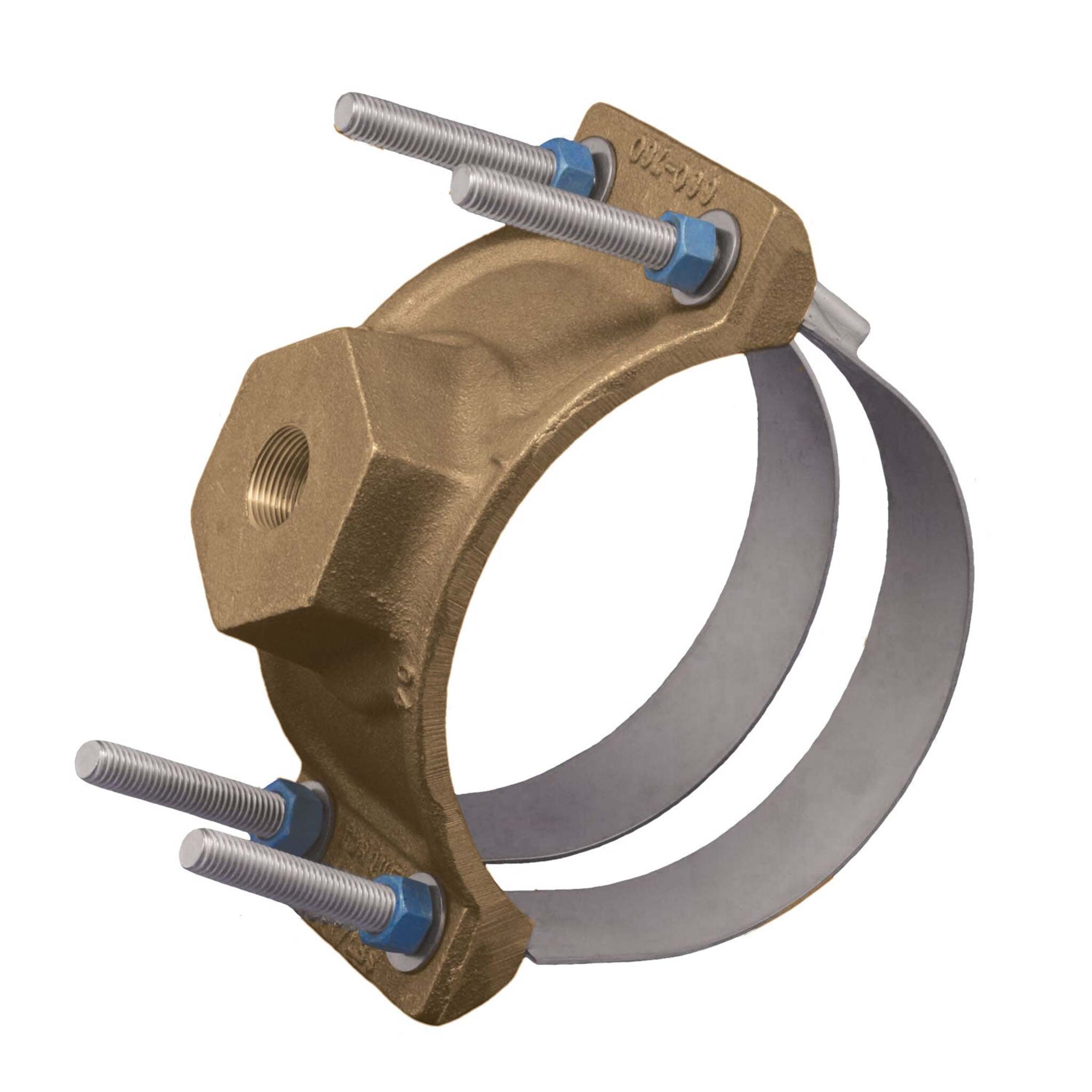 Robar 2706 Series Cast Bronze Service Saddles w/ Double Stainless Straps - CC Thread Waterworks Products - Cleanflow