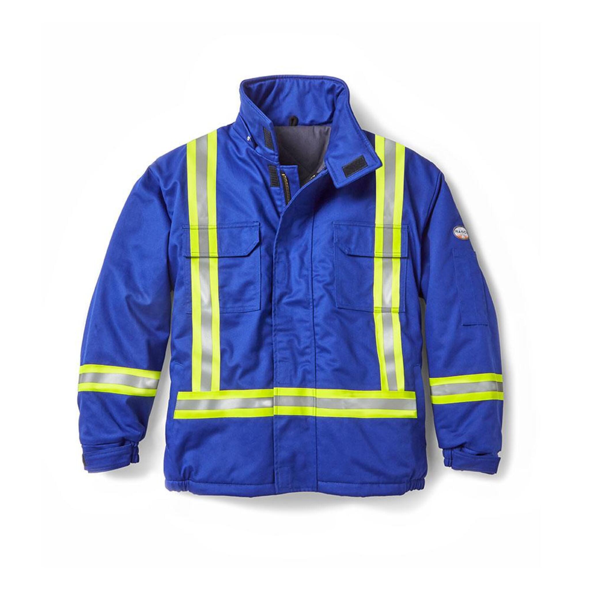 Rasco FR Hi-Vis Insulated Westex Ultrasoft Winter Bomber Jacket | Royal Blue | S-5XL Flame Resistant Work Wear - Cleanflow