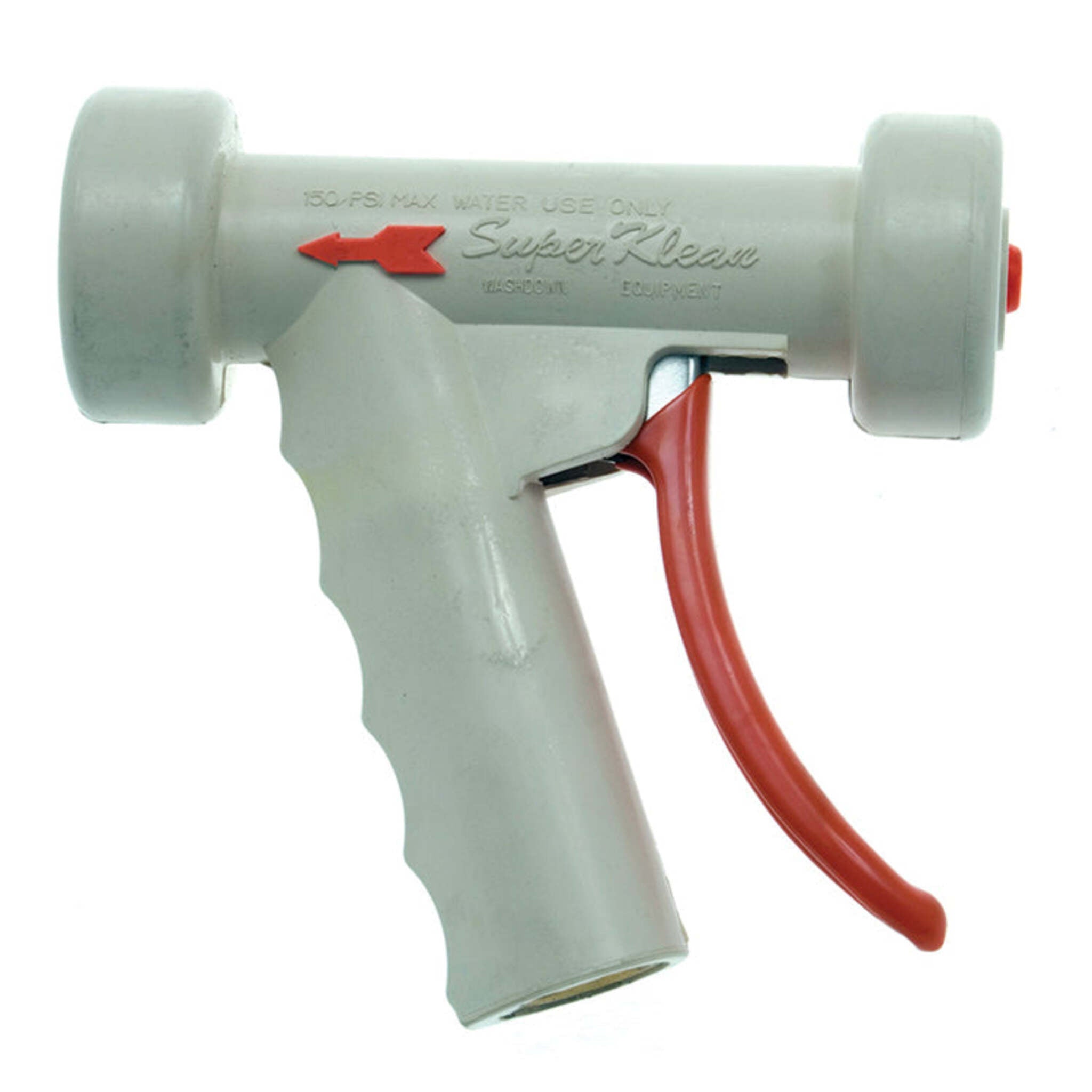 White Standard Hot Water Plant Washdown Nozzle Hose and Fittings - Cleanflow