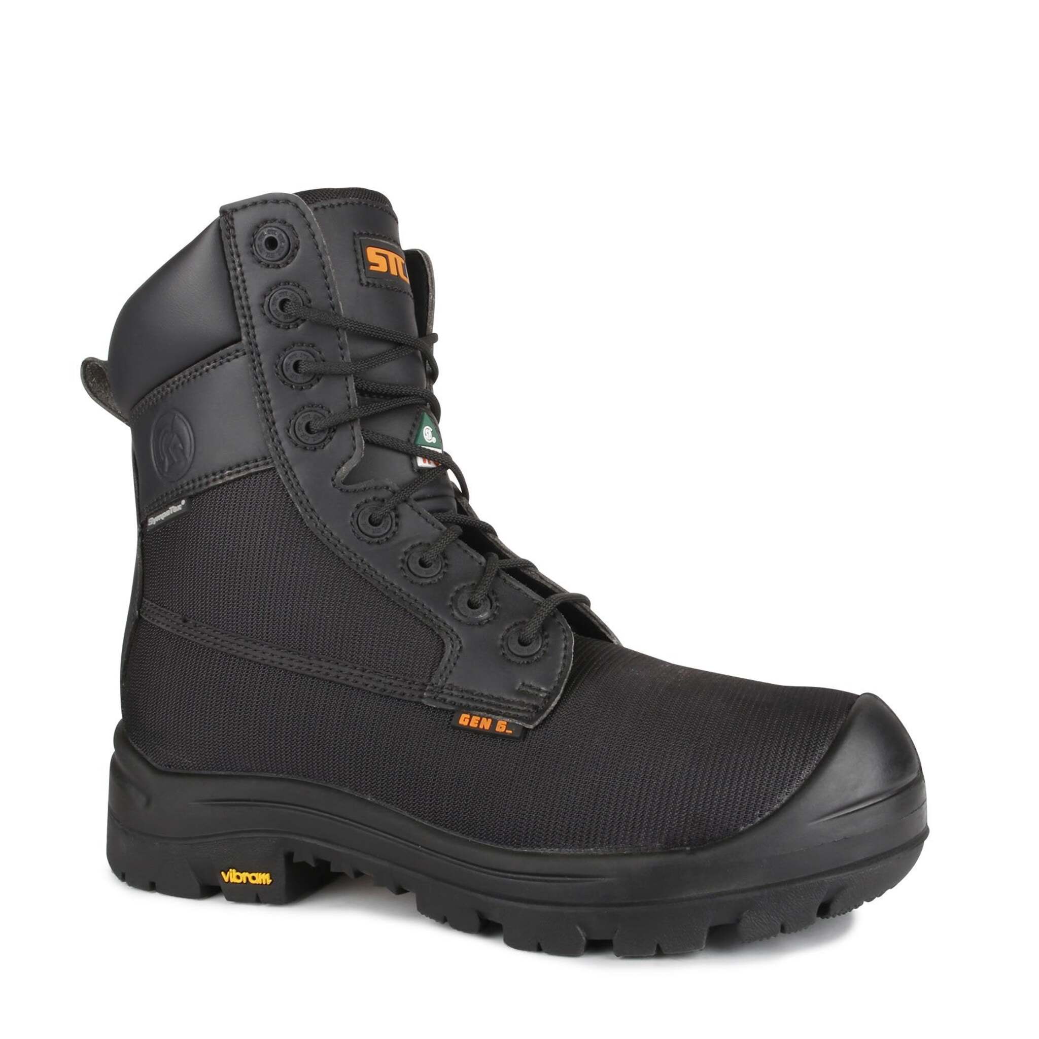 STC Shire 8" Ballistic Nylon Metal Free Safety Boots | Black | 7 - 14 Work Boots - Cleanflow