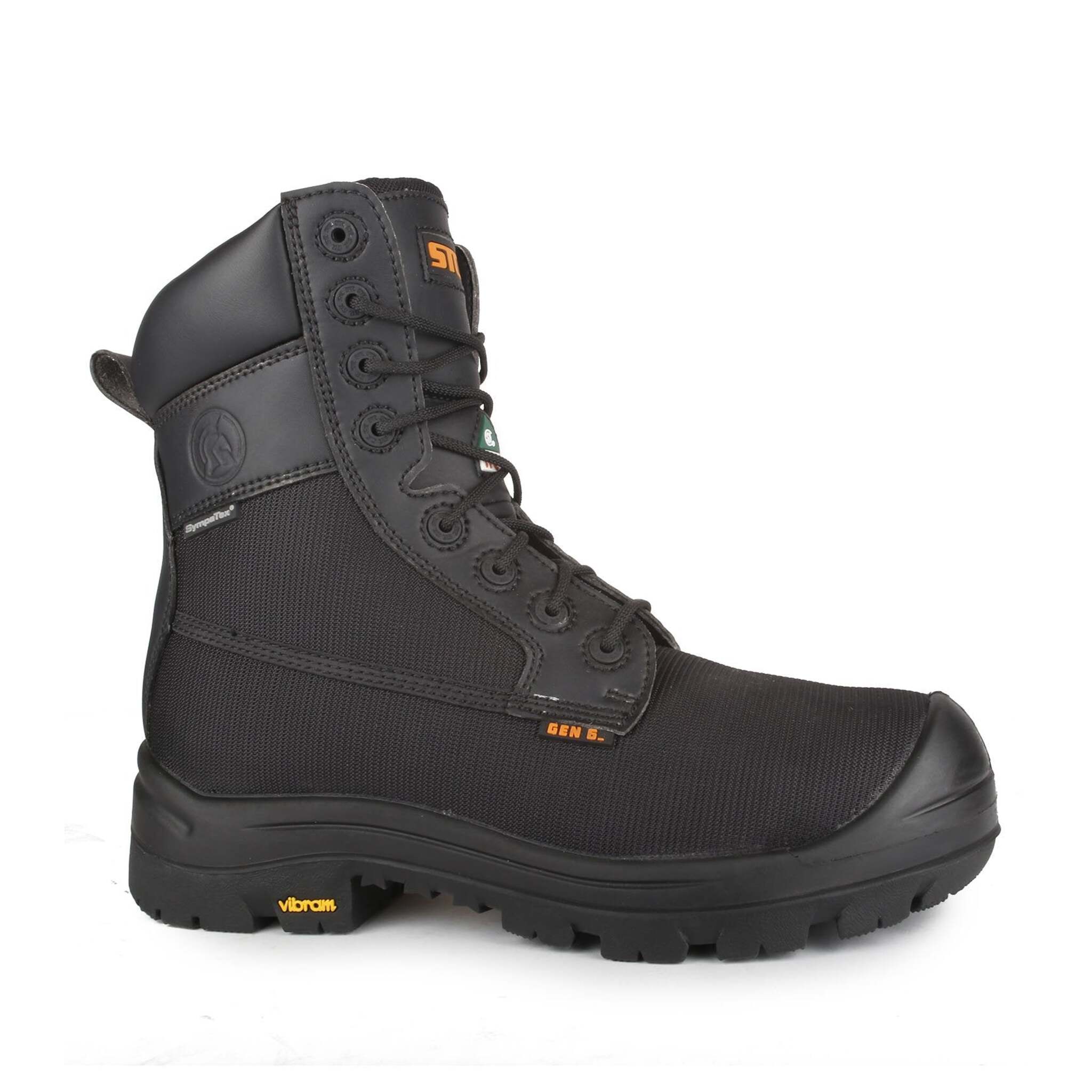 STC Shire 8" Ballistic Nylon Metal Free Safety Boots | Black | 7 - 14 Work Boots - Cleanflow