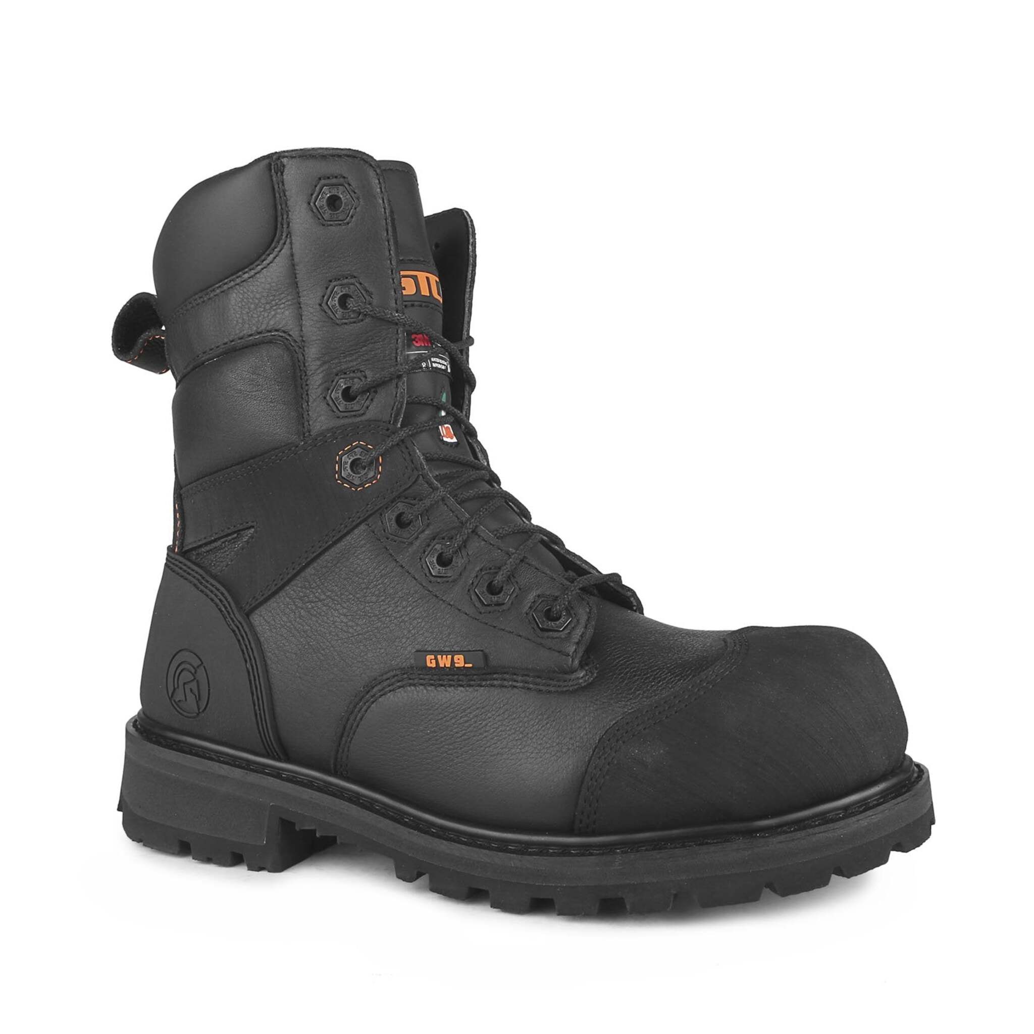 STC Duncan II 8" Metal Free Safety Boots | Black | Sizes 7 - 14 Work Boots - Cleanflow