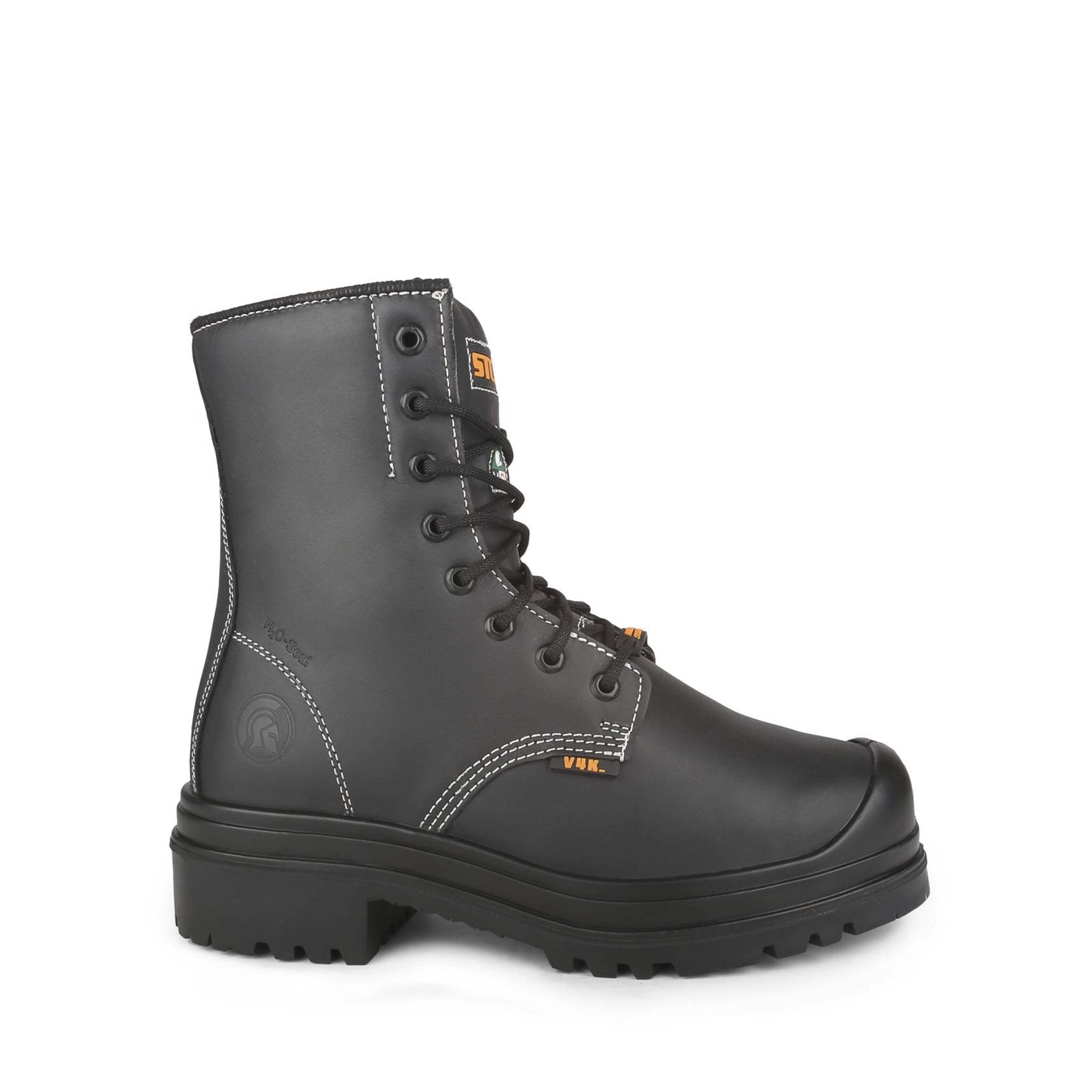 STC MetPro Steel Toe 8" Internal Metguard Men's Safety Mining Boots | Black | Sizes 4 - 14 Work Boots - Cleanflow