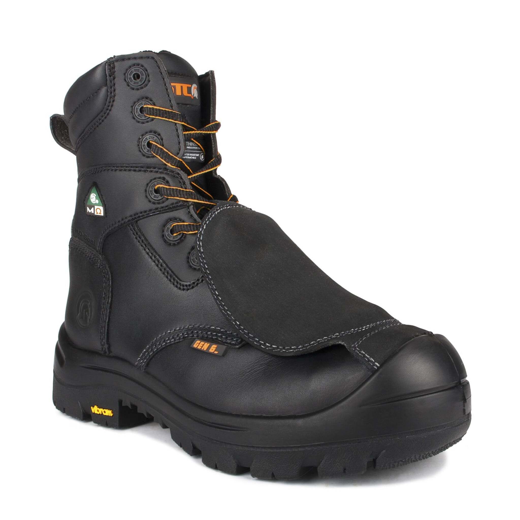 STC Alloy Composite Toe 8" External Metguard Men's Safety Work Boots | Black | Sizes 5 - 14 Work Boots - Cleanflow