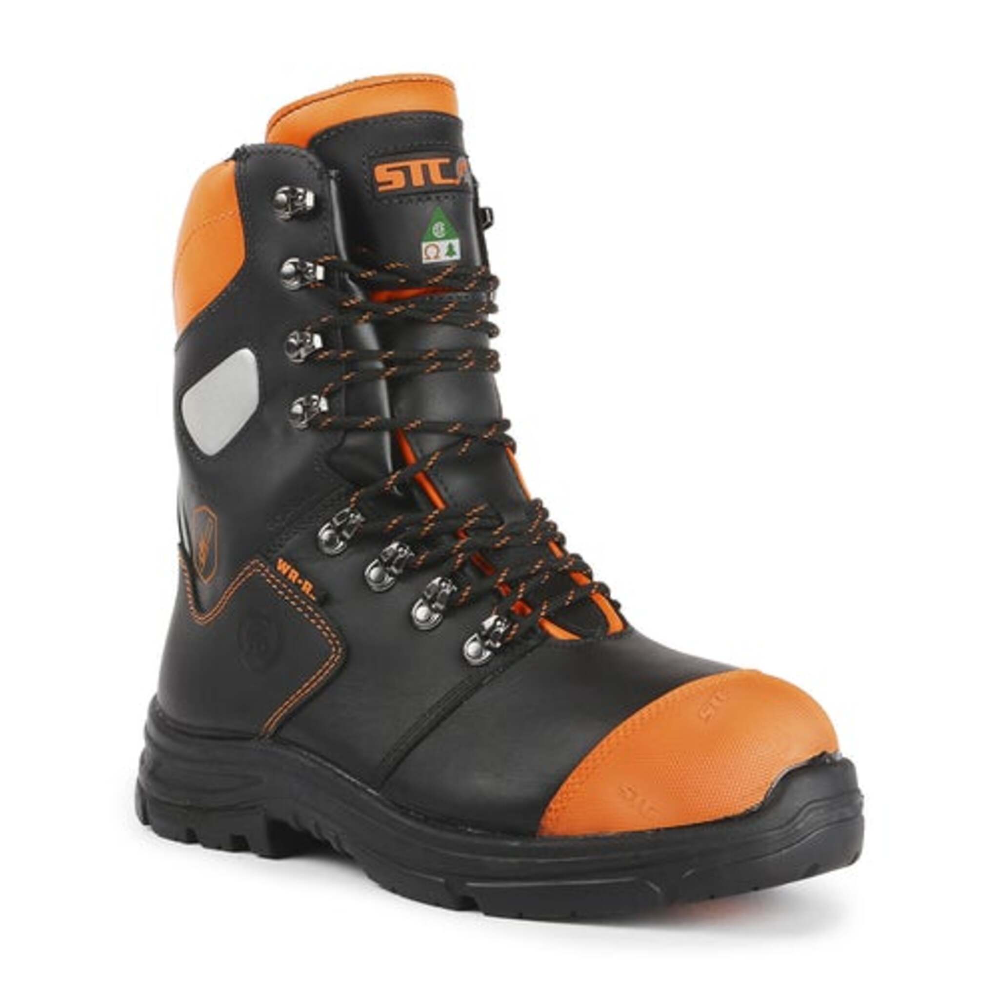 STC Men's Safety Work Boots Battler 8" | Waterproof Leather, CSA Chainsaw Protection, Composite Toe, Anti-Odor, Oil-Resistant Sole | Sizes 7-13