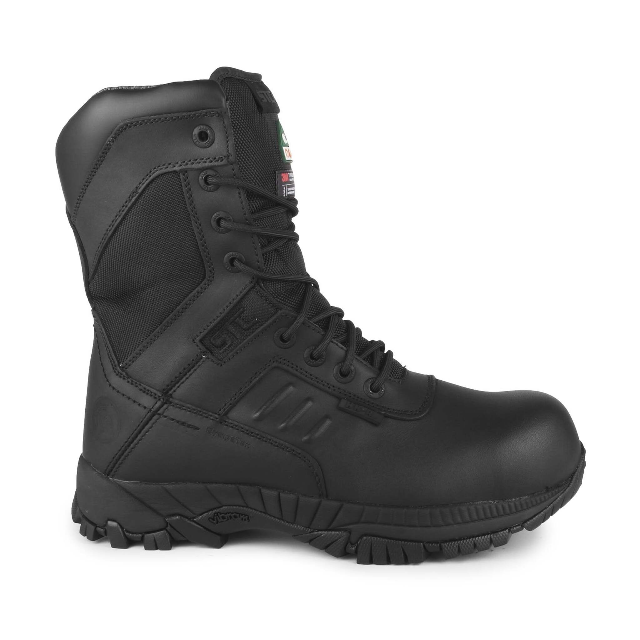 STC Tactik 8" Tactical Side-Zip Safety Boot | Black | Sizes 7 - 14 Work Boots - Cleanflow