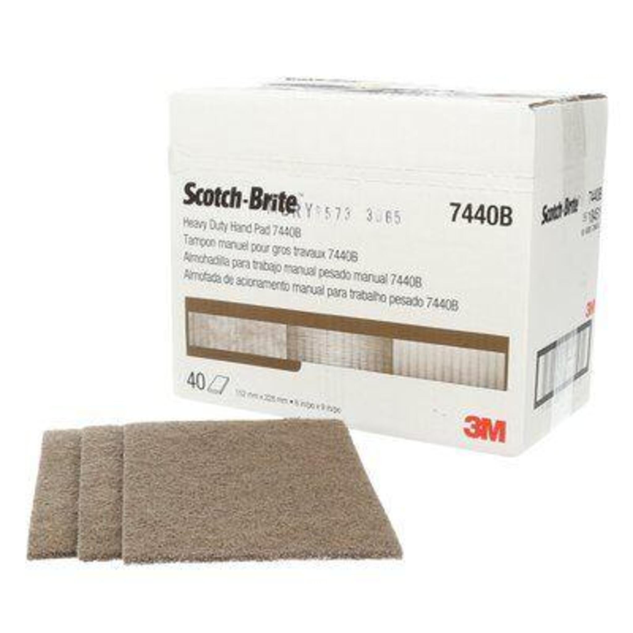 3M Scotch-Brite 7440 Heavy Duty Hand Pad | 6