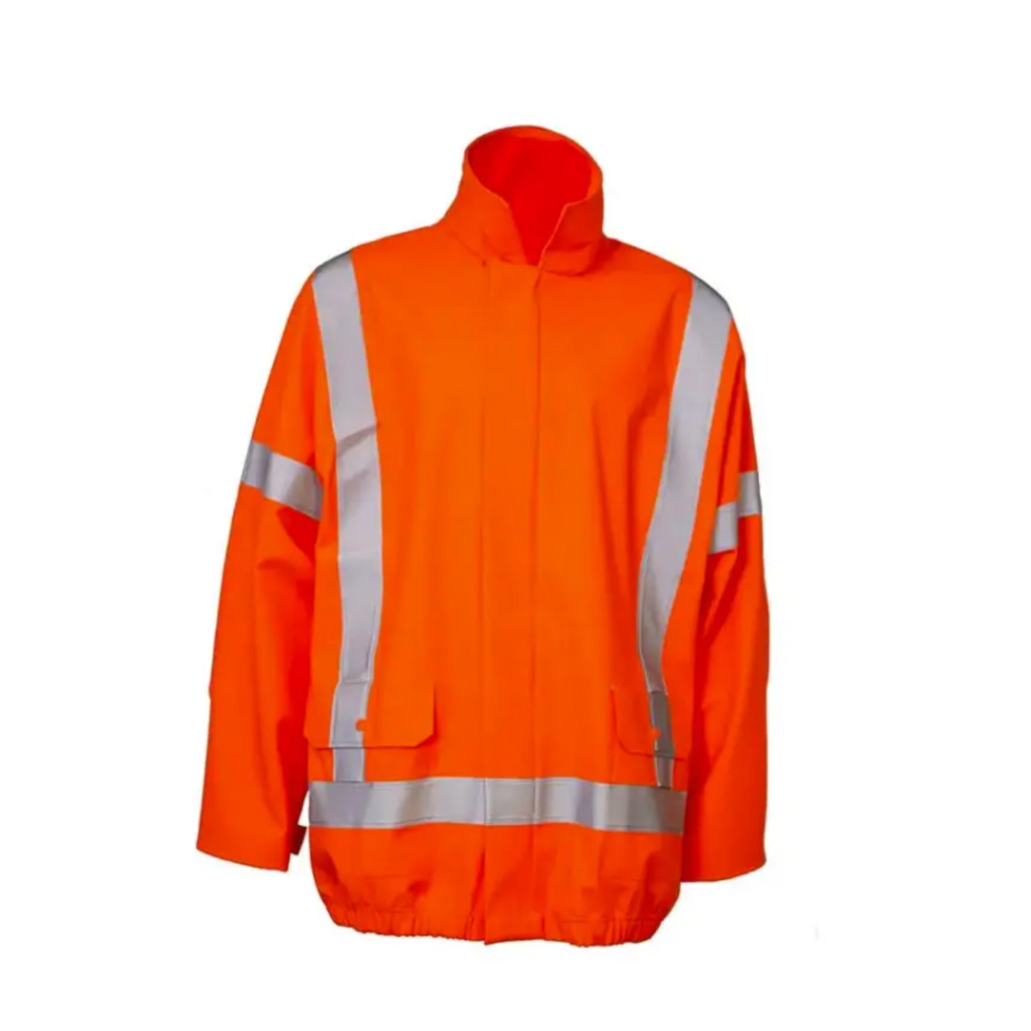 Lyngsoe Rainwear Fire Resistant Fall Arrest Rain Jacket | Orange | Sizes S - 4XL Flame Resistant Work Wear - Cleanflow