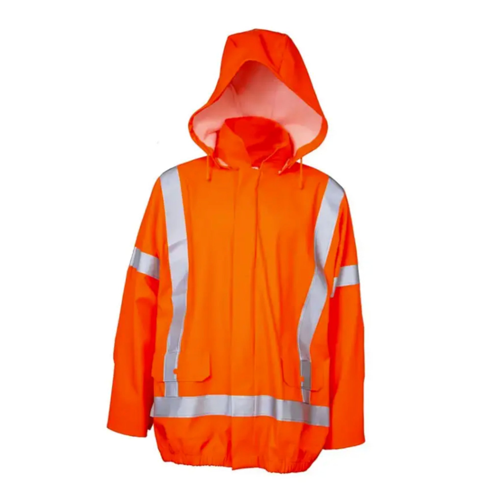 Lyngsoe Rainwear Fire Resistant Fall Arrest Rain Jacket | Orange | Sizes S - 4XL Flame Resistant Work Wear - Cleanflow