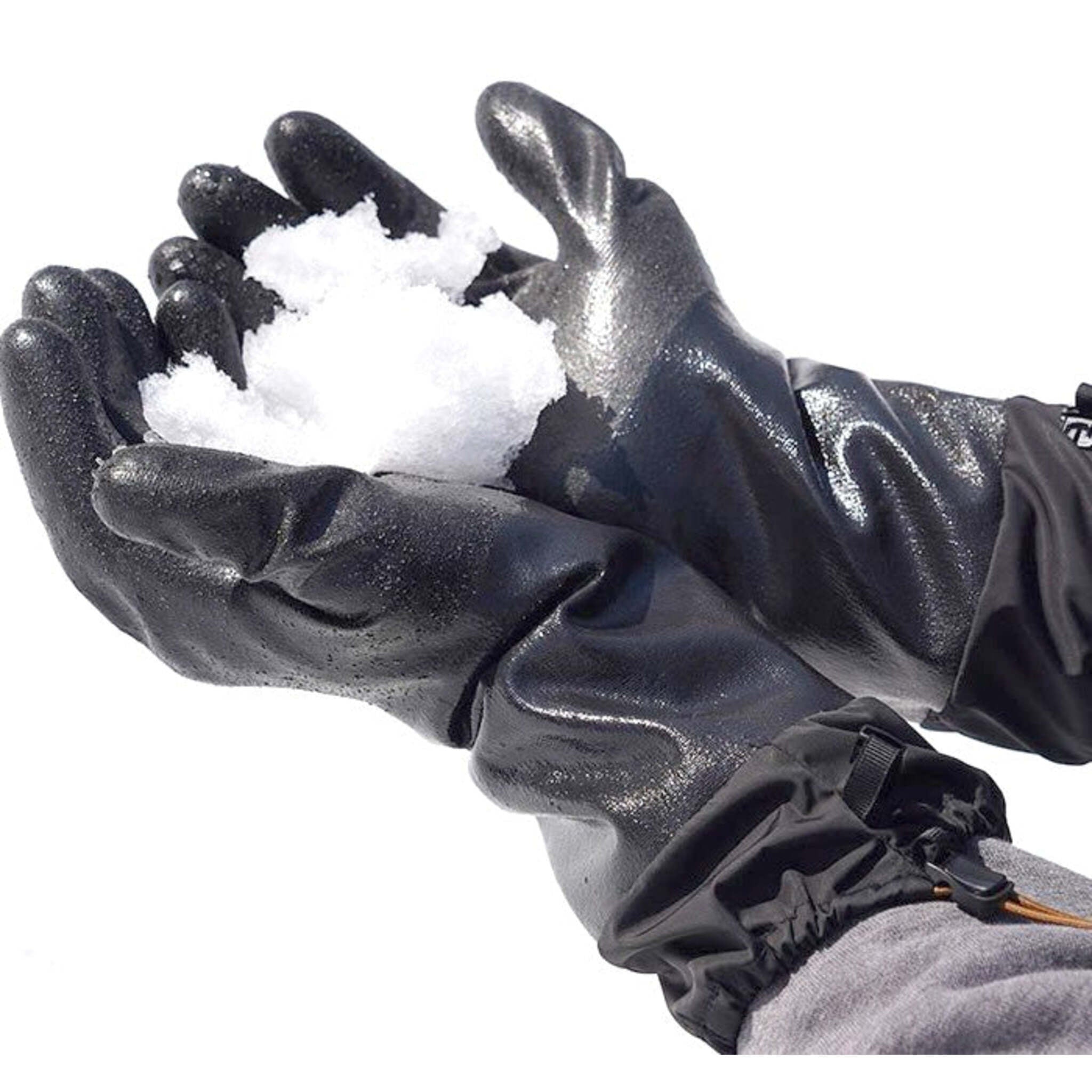 Showa TEMRES® 282-02 Acrylic Insulated Polyurethane Coated Rough Grip Winter Glove w/ Draw Cord Cuff Work Gloves and Hats - Cleanflow