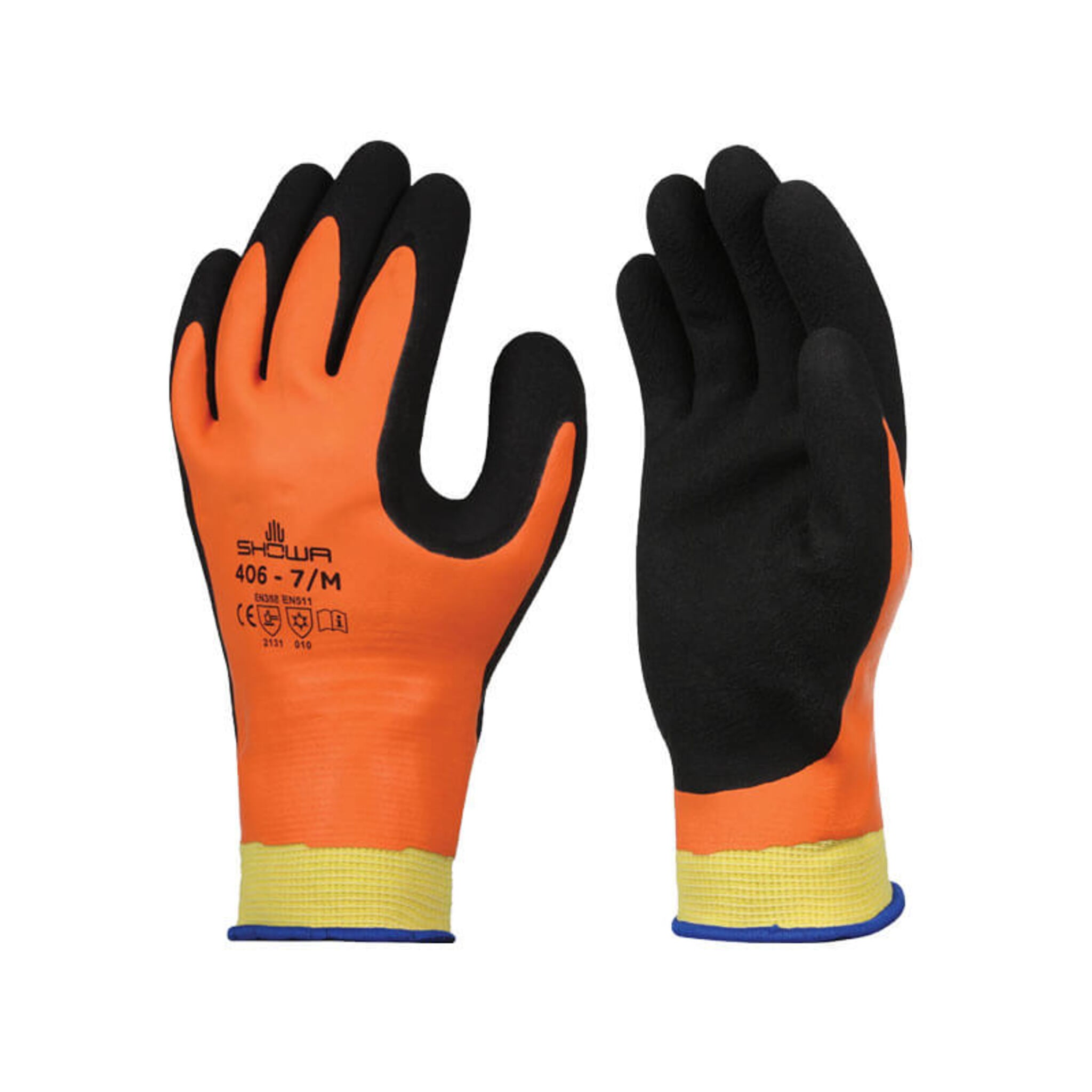 SHOWA 406 Orange Foam Latex Thermal Lined Gloves Work Gloves and Hats - Cleanflow