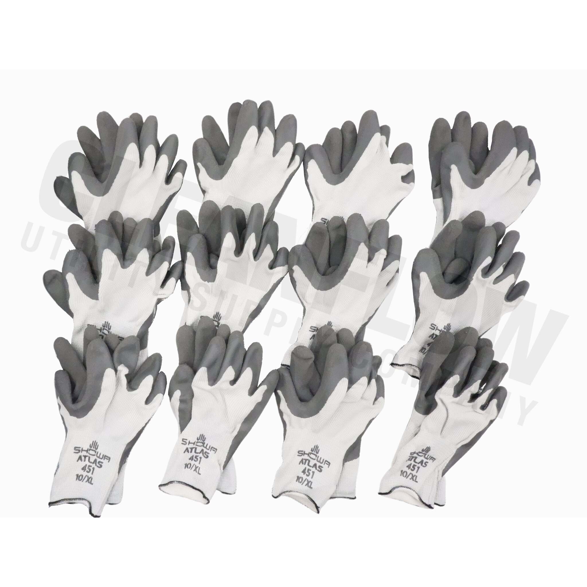 SHOWA Atlas 451 Thermal Insulated Latex Coat Gloves Pack of 12 Pairs