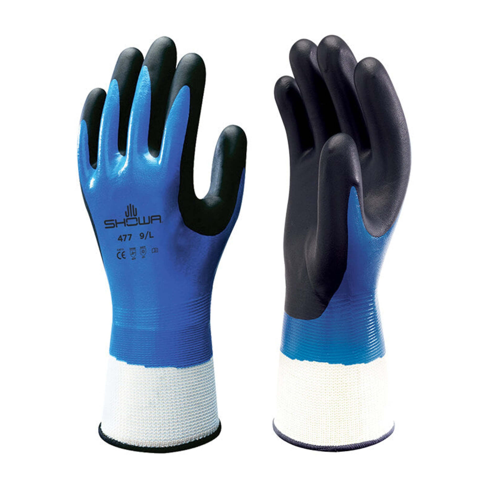 SHOWA 477 Waterproof Insulated Nitrile Foam Grip Gloves Work Gloves and Hats - Cleanflow