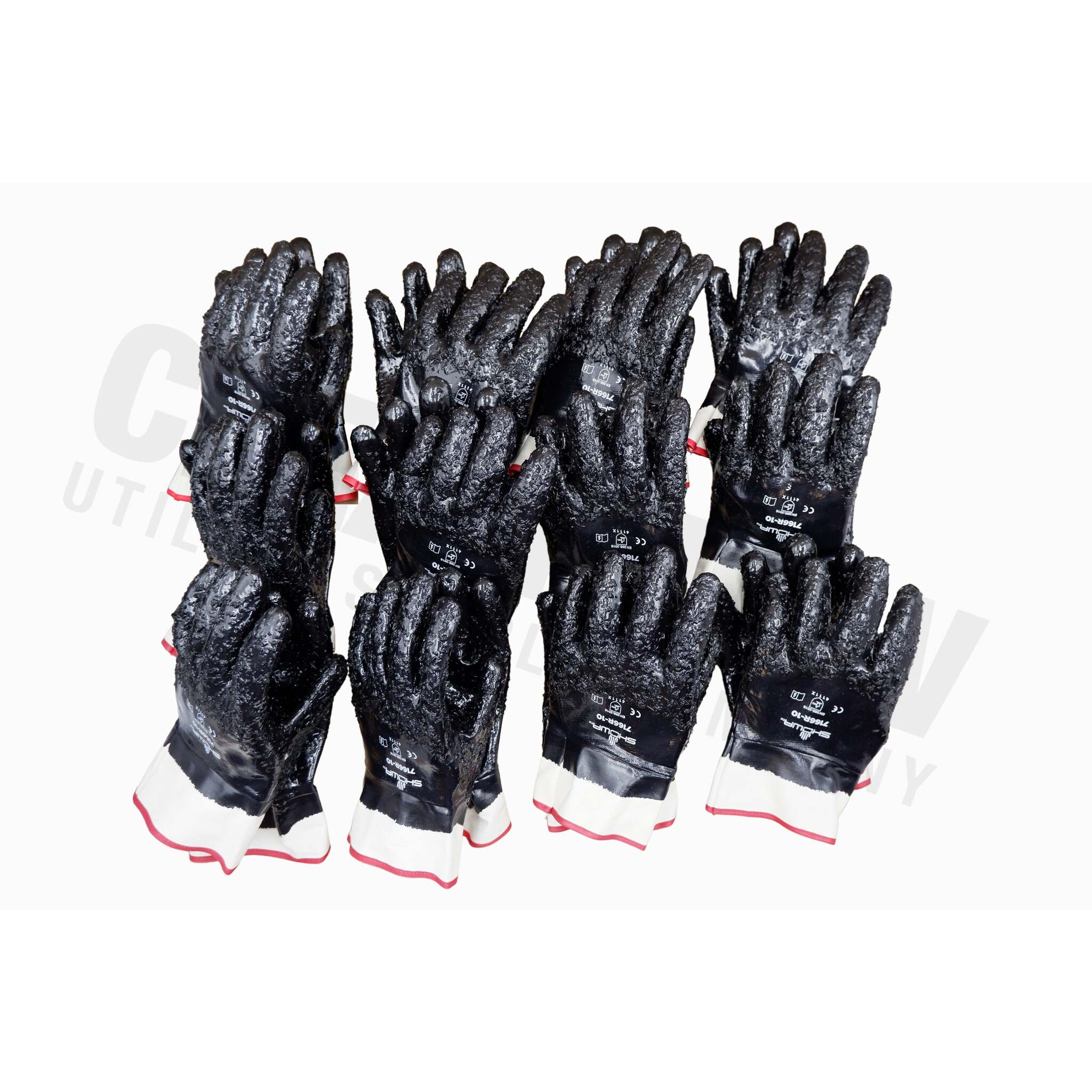 Showa 7166R Nitrile Coated Rough Grip Work Glove - Pack of 12 Pairs